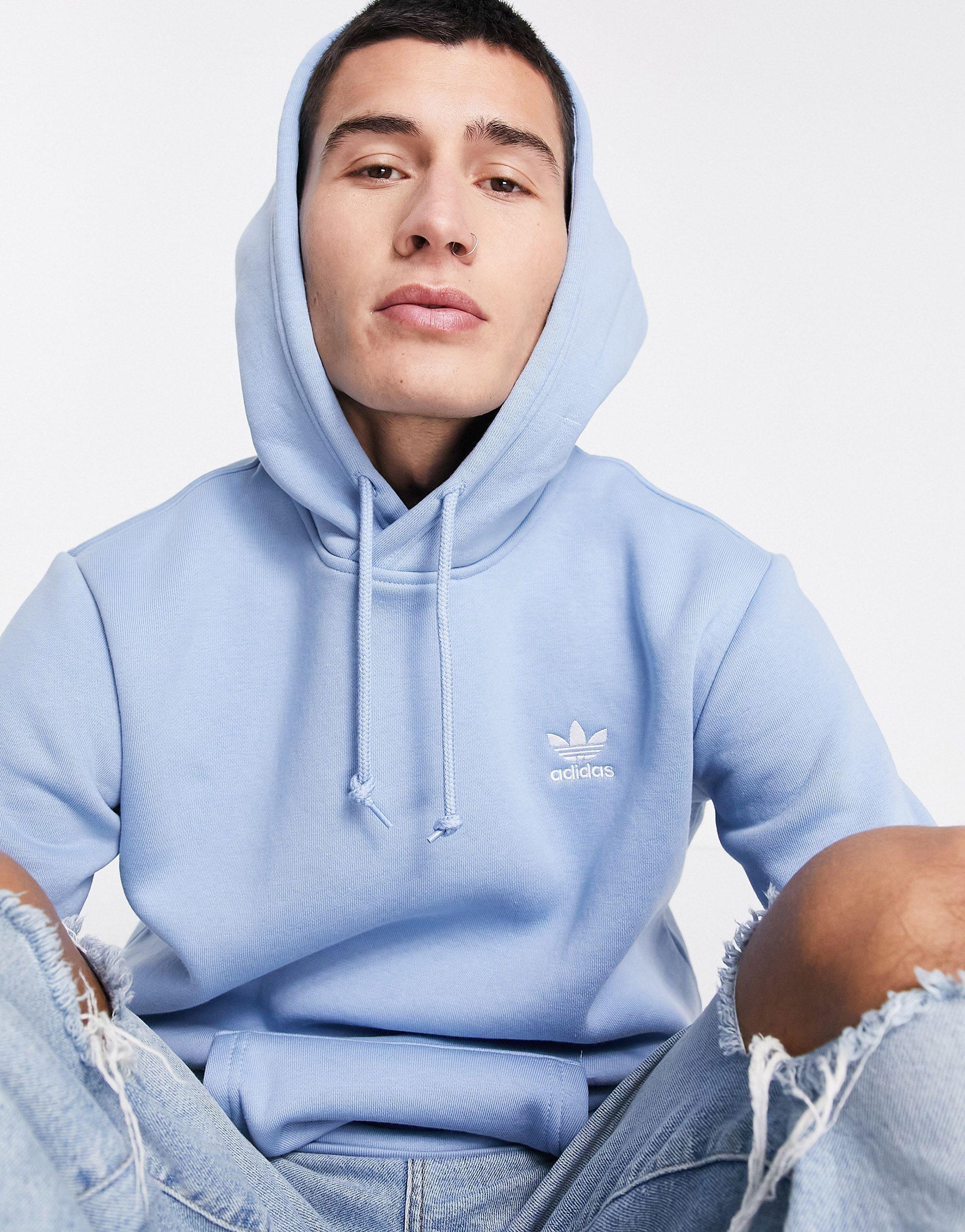 adidas originals essentials hoodie in blue