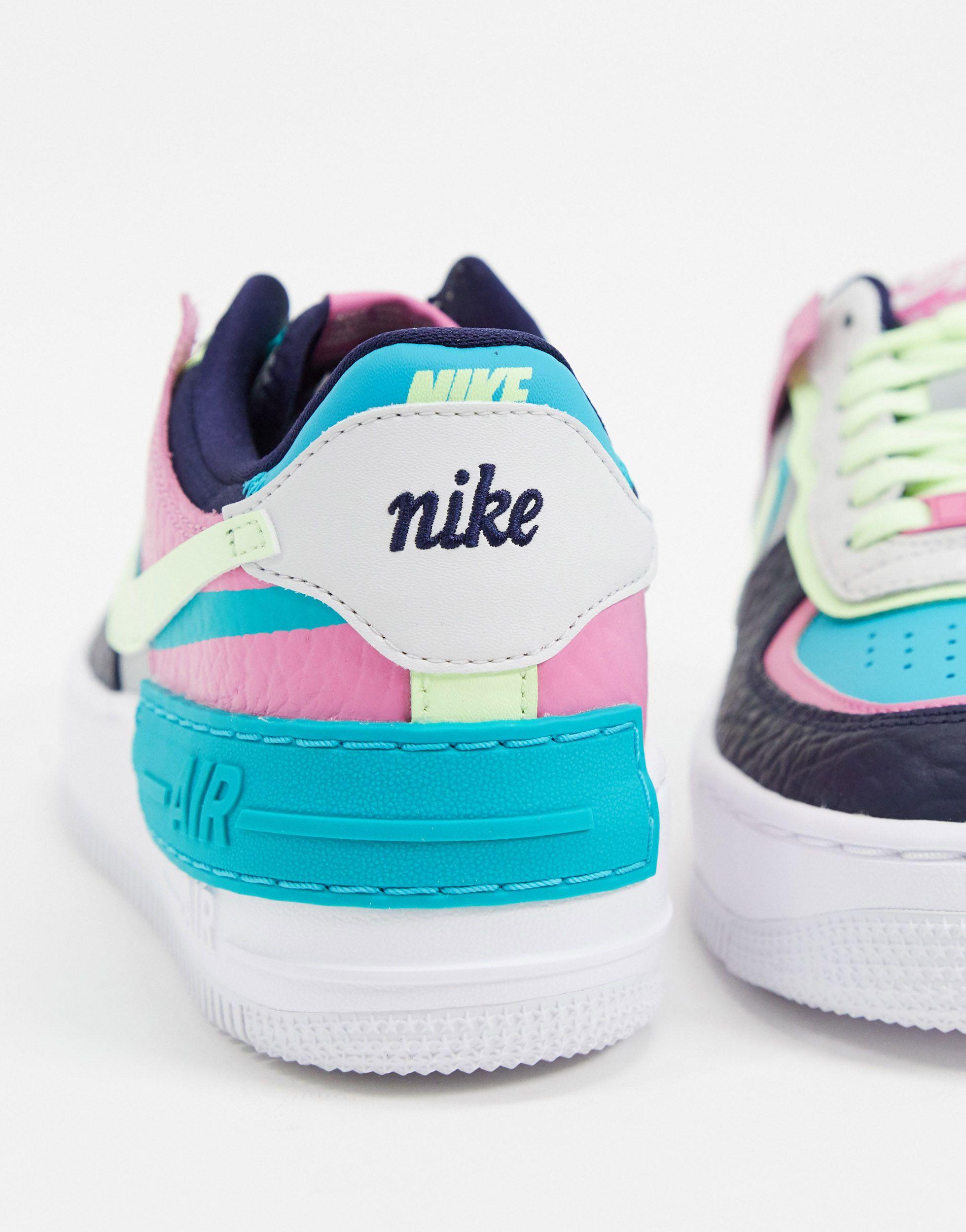 Nike – Air Force 1 Shadow – Bunte Sneaker in Blau | Lyst AT