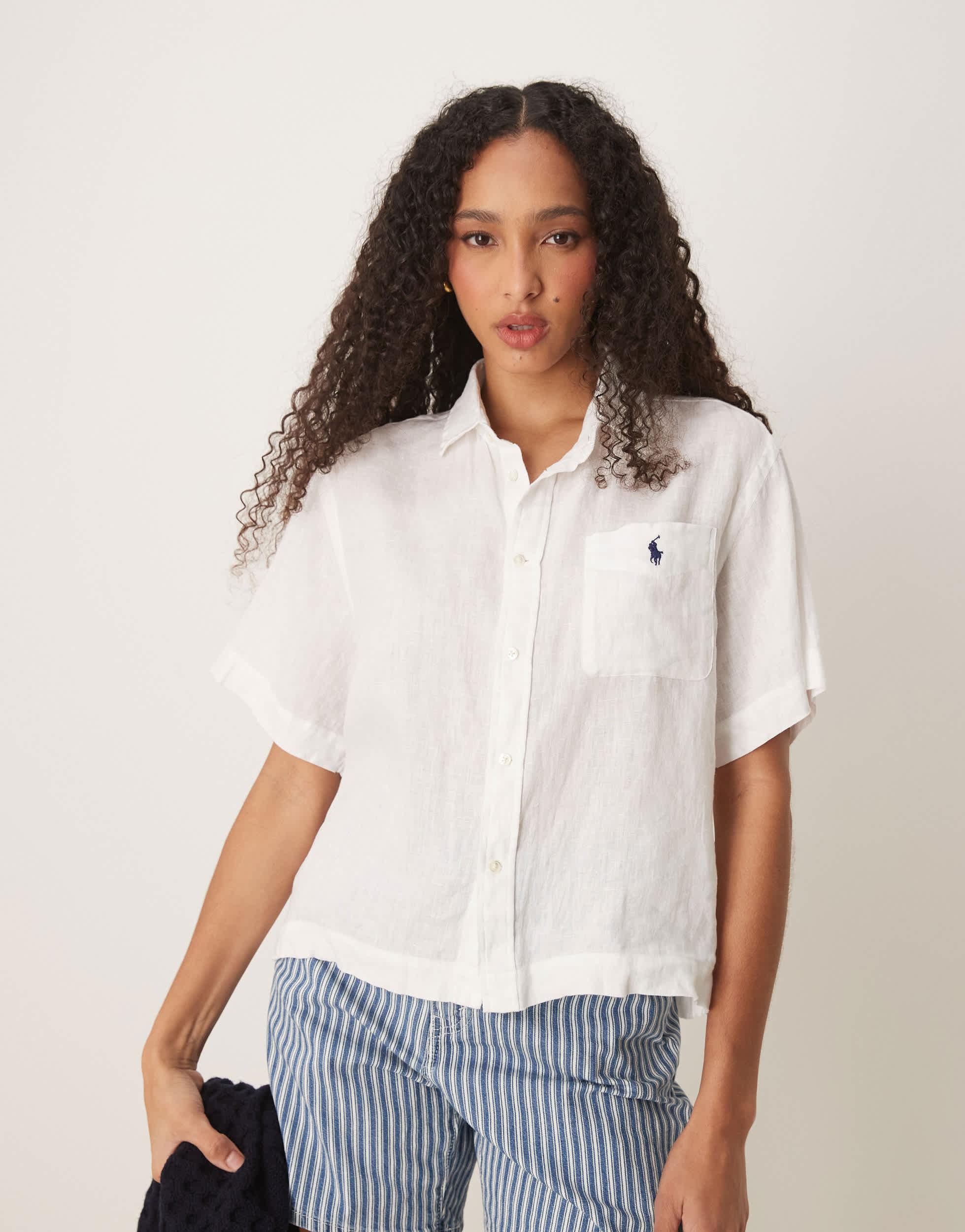 トップス Polo by Ralph Lauren linen shirt white Polo Ralph Lauren Linen Shirt | White | FARFETCH