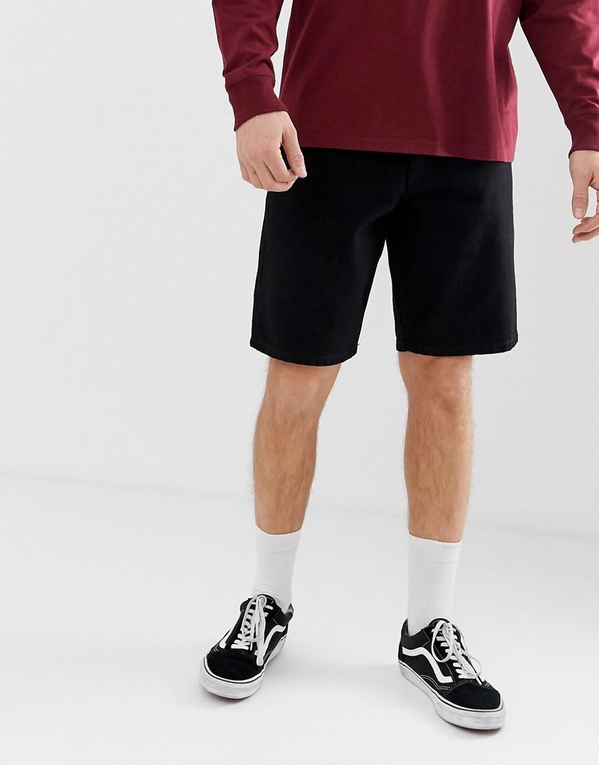 ASOS Skater Denim Shorts In Black in Black for Men Lyst