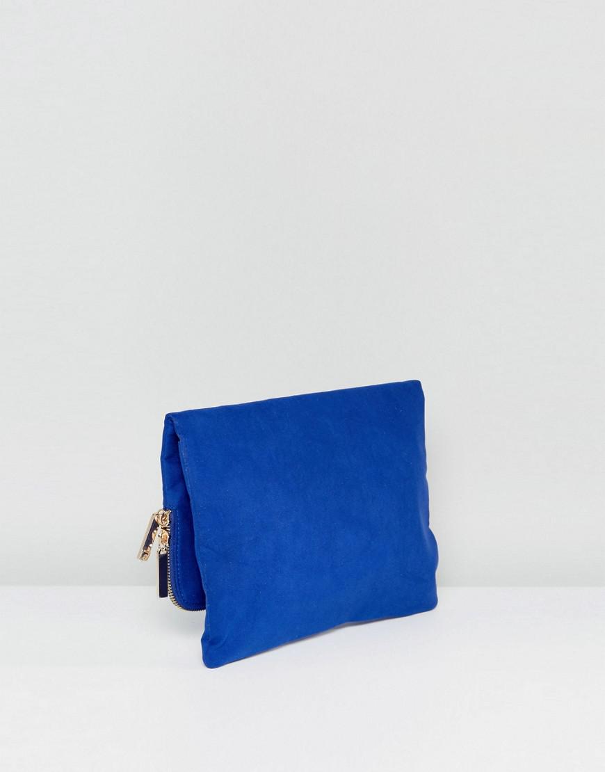 electric blue clutch bag