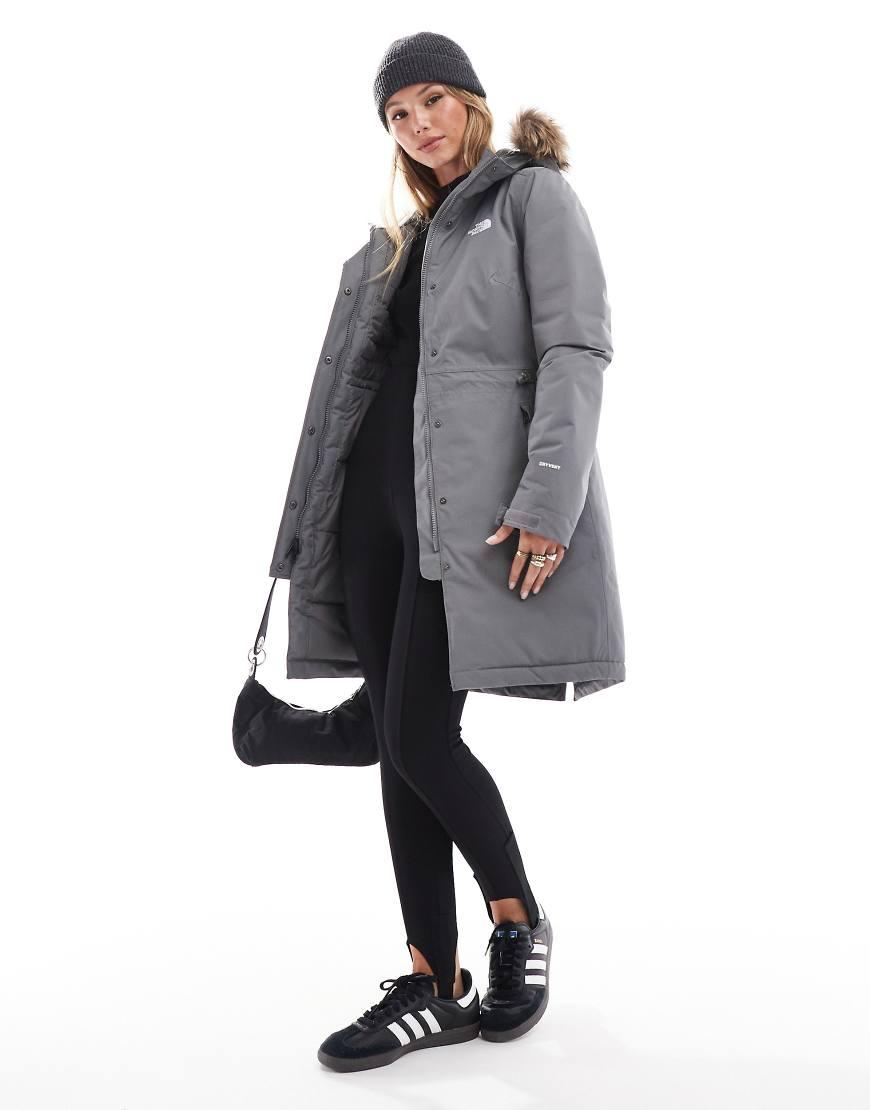 The North Face Zaneck Faux Fur Hooded Insulated Parka in Black