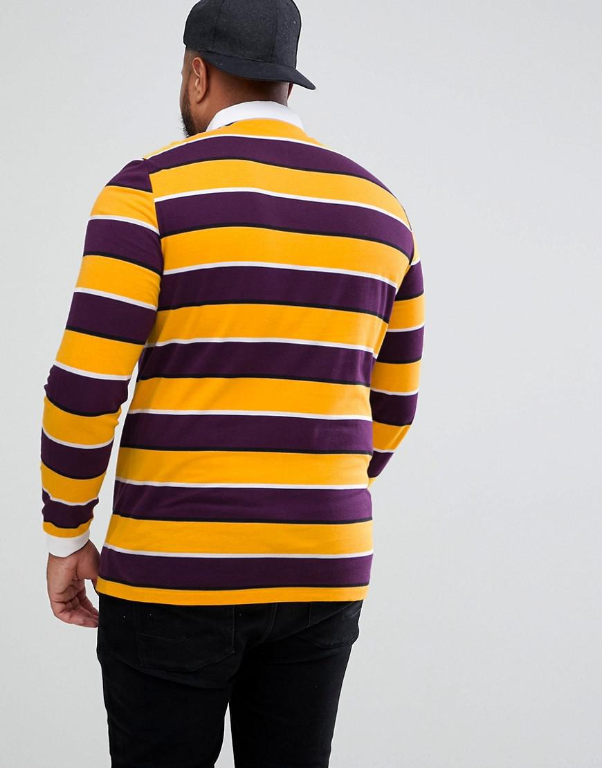 mens yellow long sleeve polo shirt