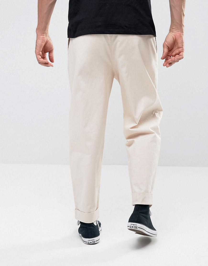 Lyst - Asos Wide Balloon Pants In Stone in Natural for Men