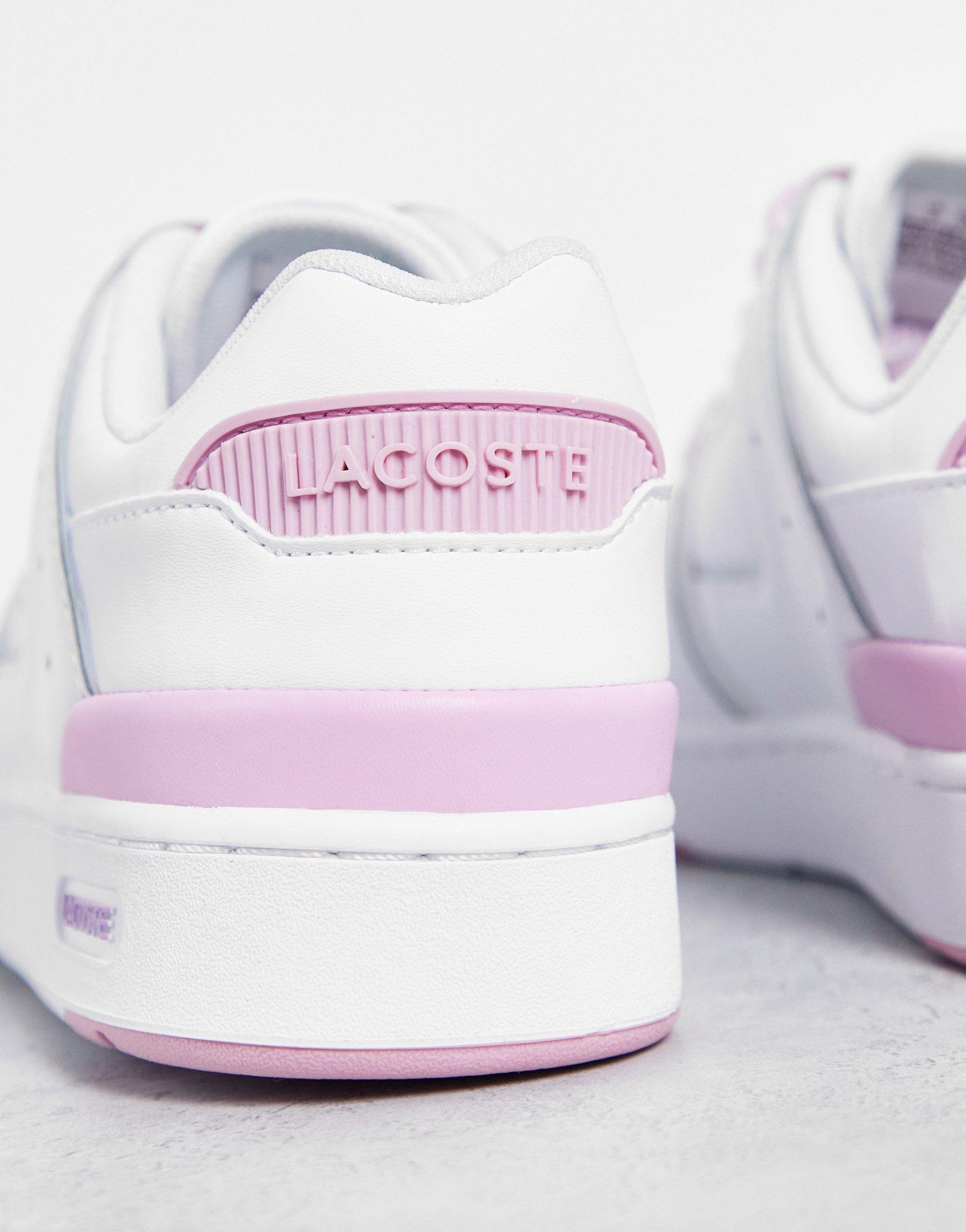 Lacoste Court Cage Irridescent Trainers in White | Lyst