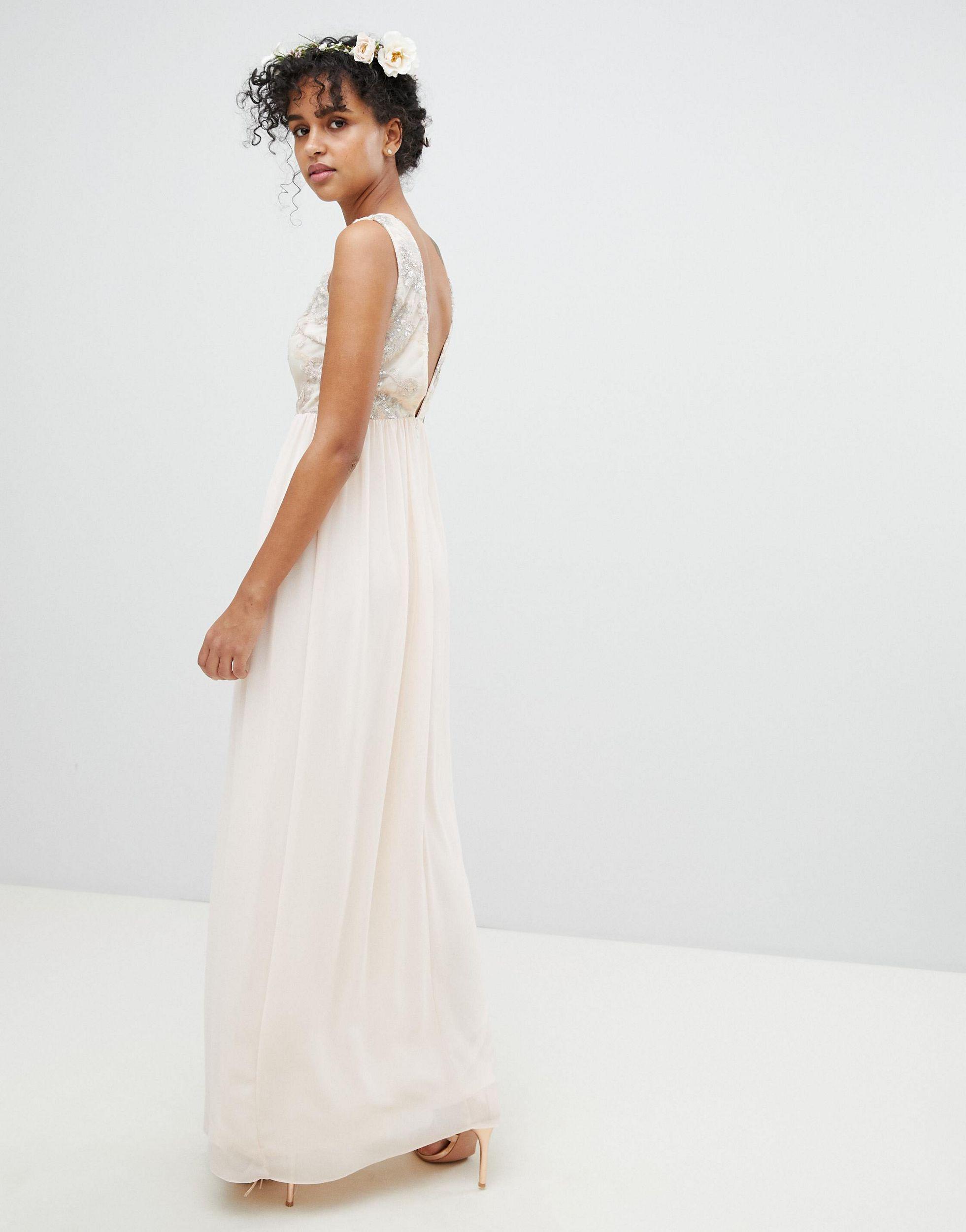 tfnc maxi bridesmaid dress