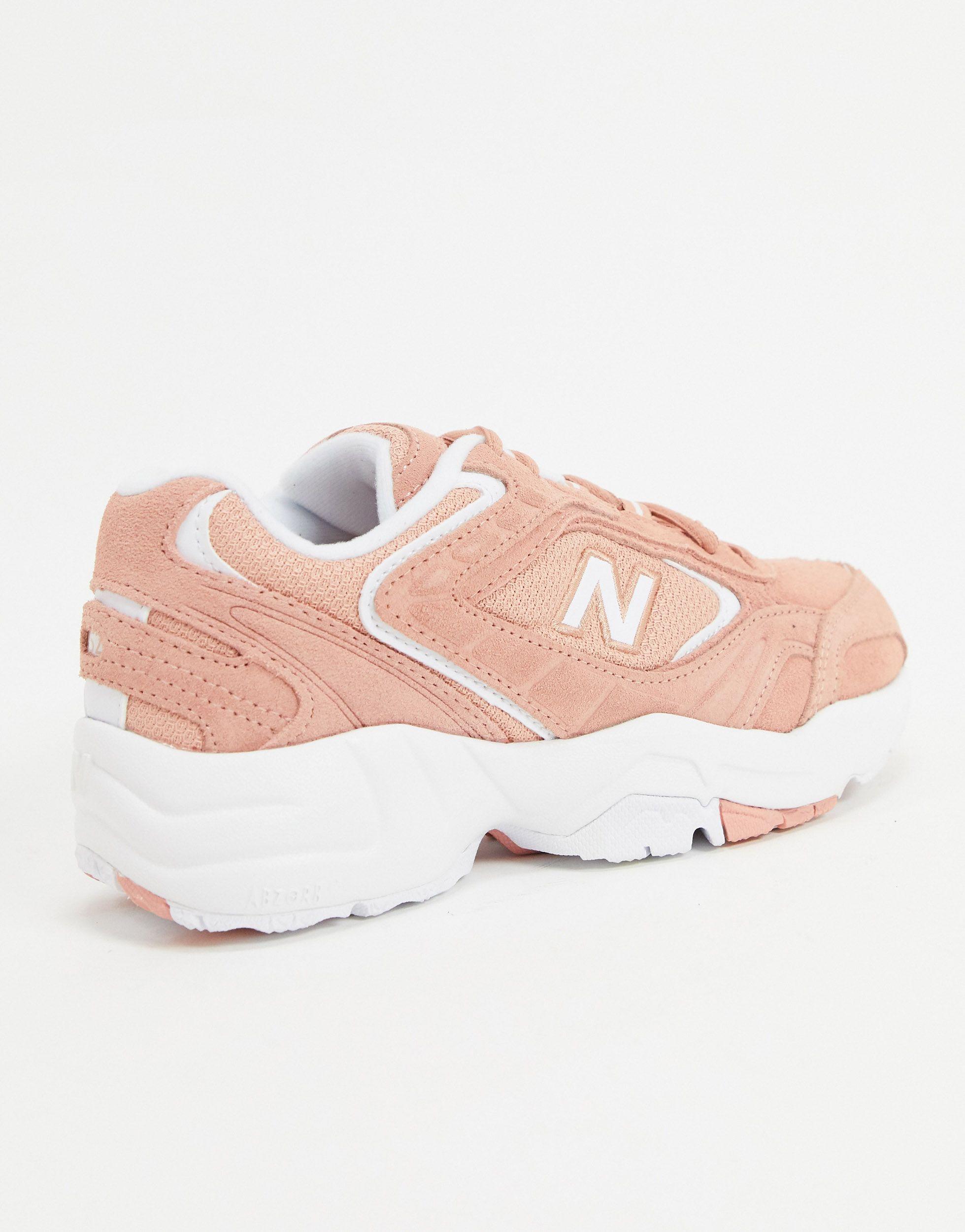 new balance 452 chunky trainers in pink