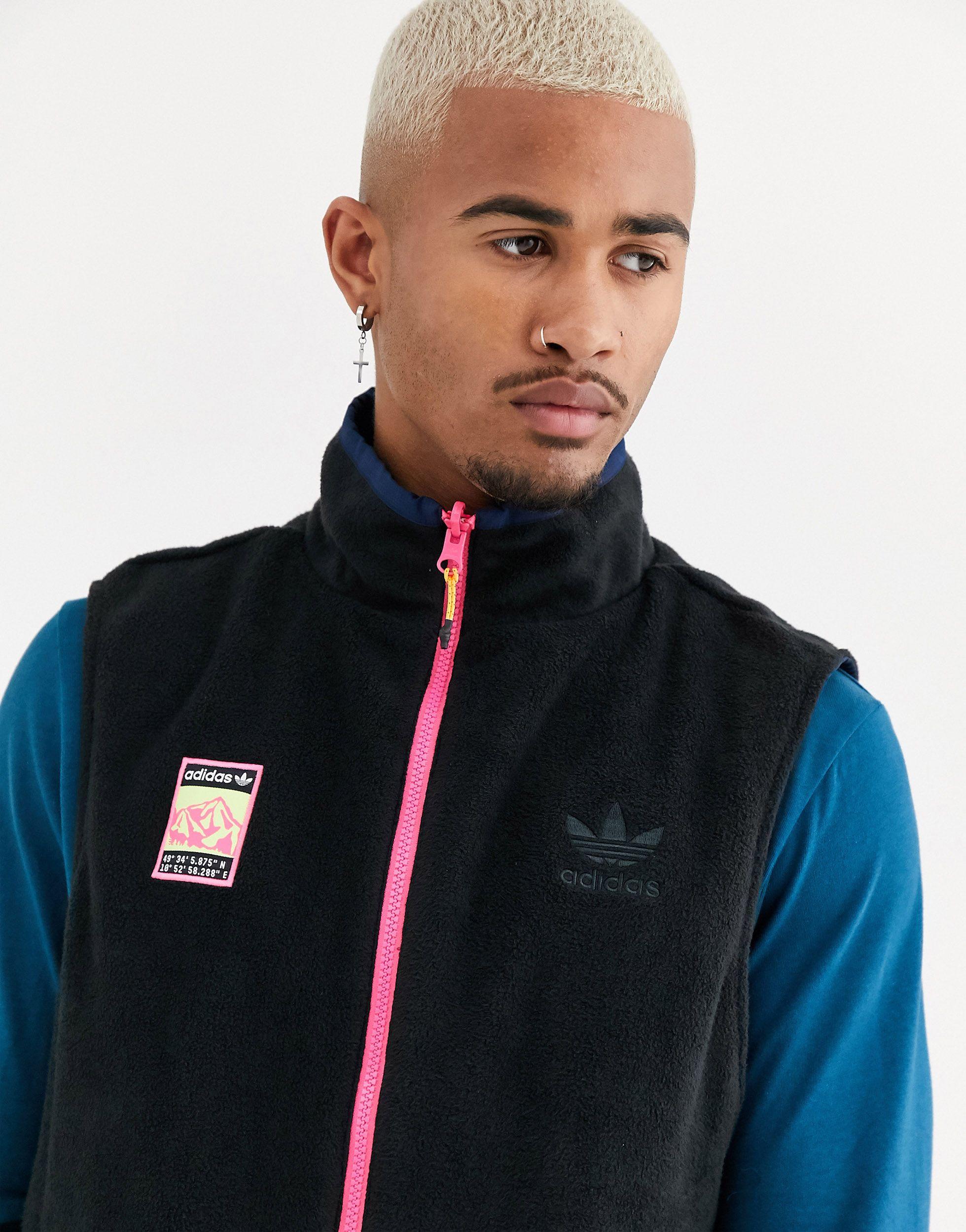 adidas Originals Synthetic Adiplore Reversible Vest in Black for Men - Lyst