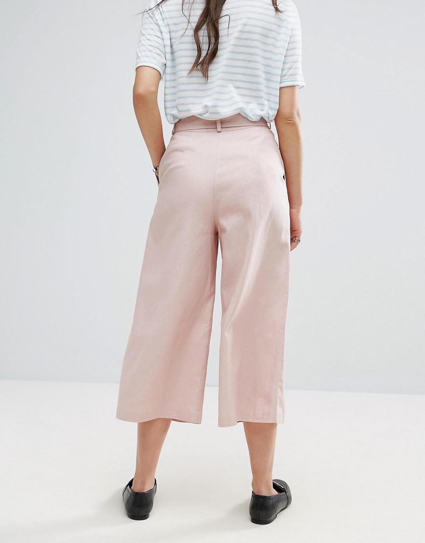 printed culotte pants