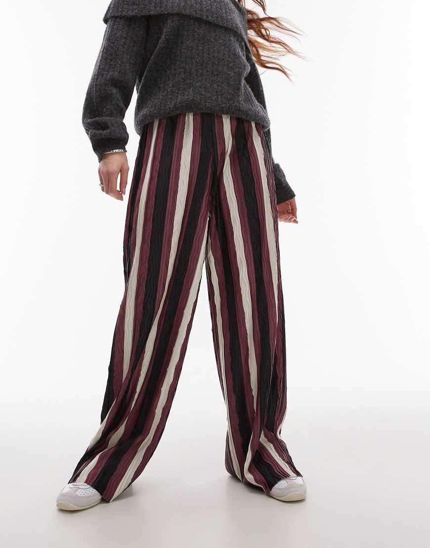 Burgundy Topshop Wide Leg Sweatpants Topshop Straight Leg - Main Image
