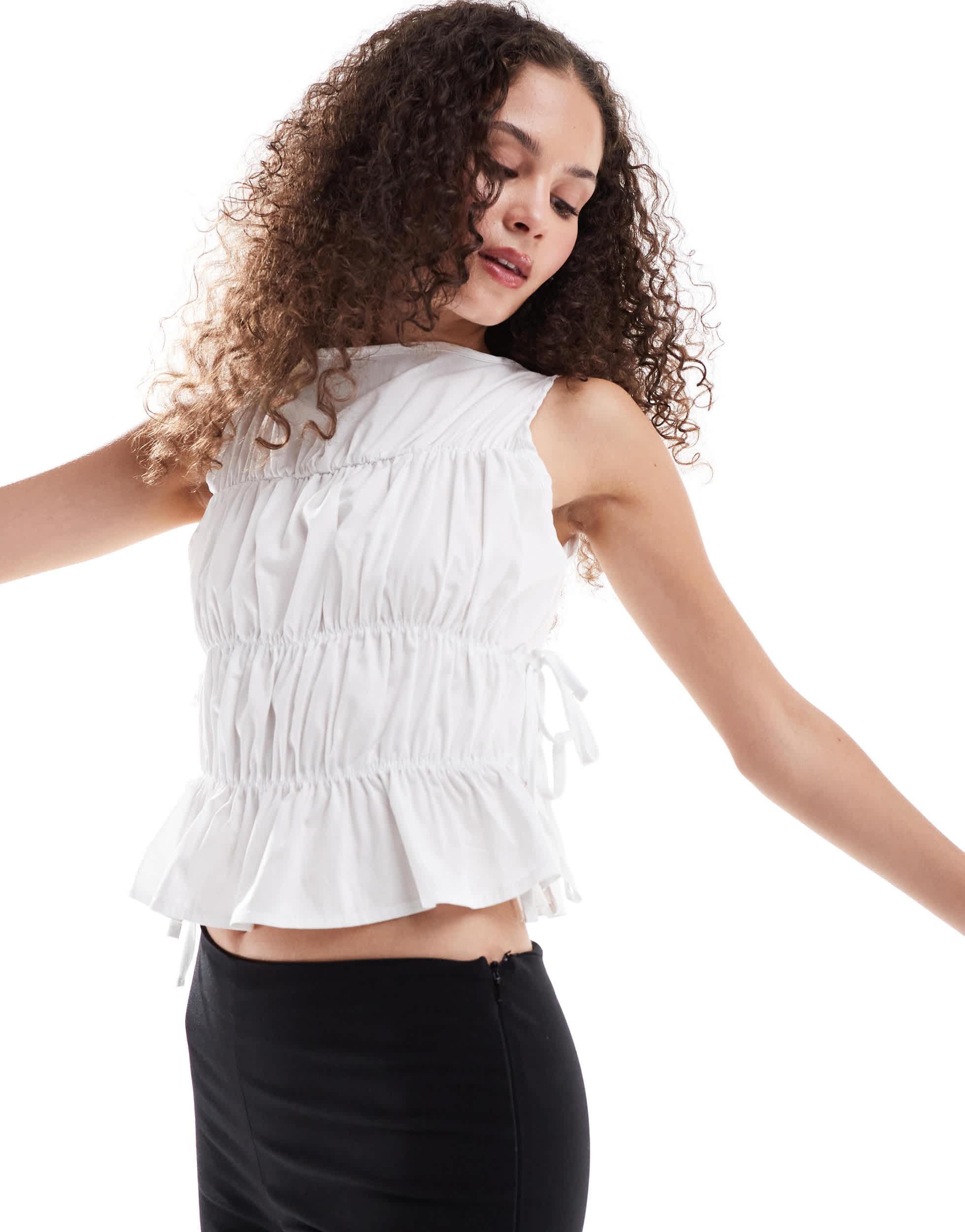 collusion ruched milkmaid top