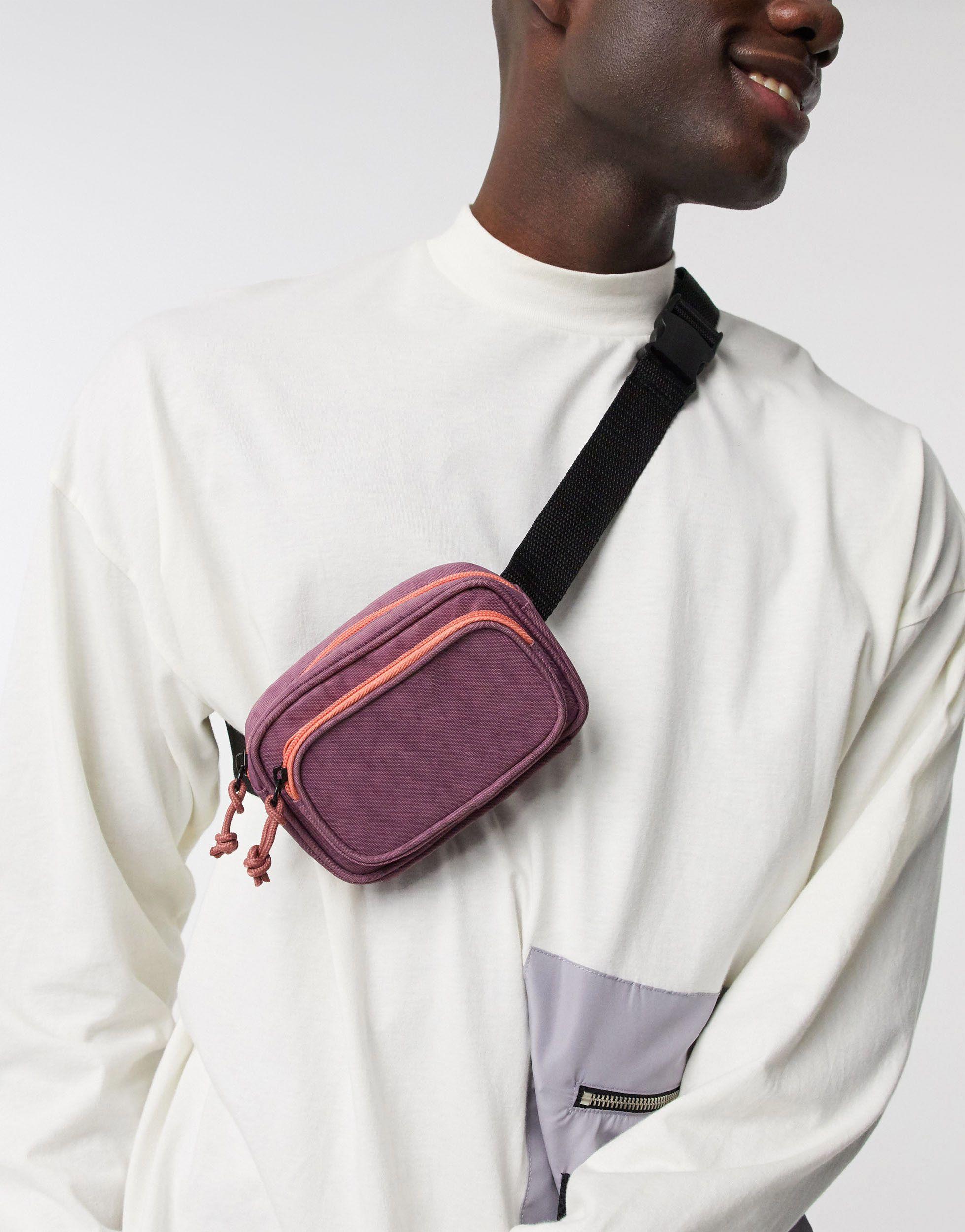 ASOS Cross Body Mini Bum Bag in Purple for Men Lyst