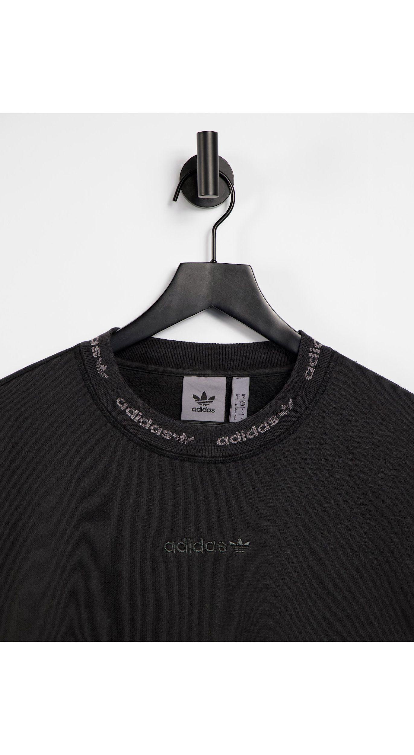 adidas originals overdyed premium sweatshirt with chest logo in pink