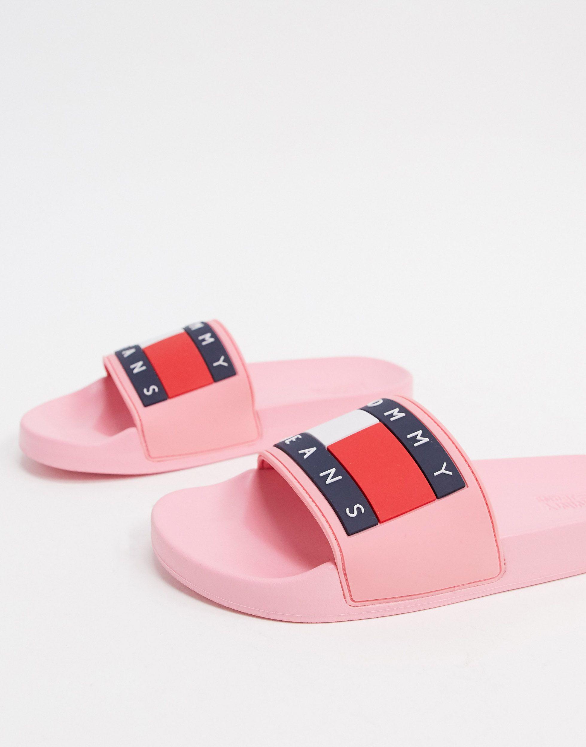tommy hilfiger sliders pink