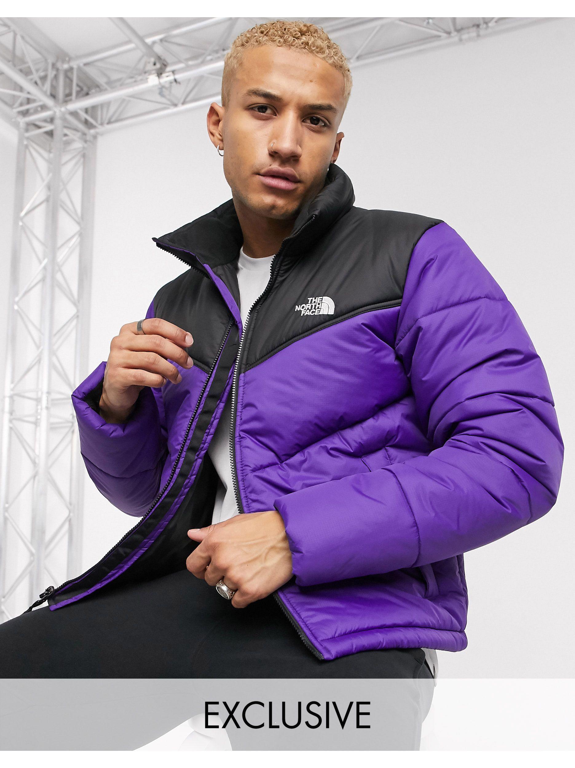 The North Face Synthetic Saikuru Puffer Jacket in Purple for Men | Lyst