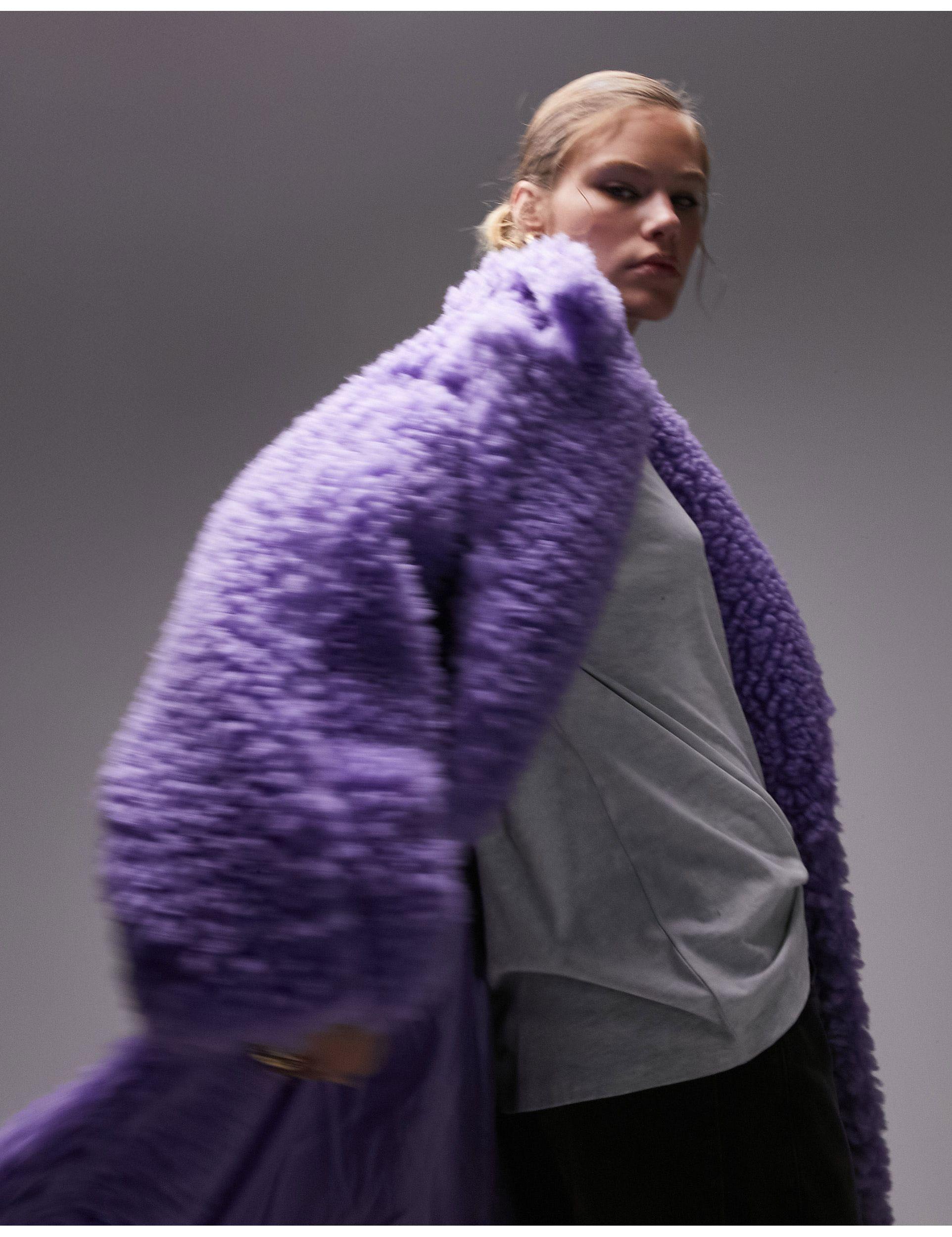 Topshop top lilac coat