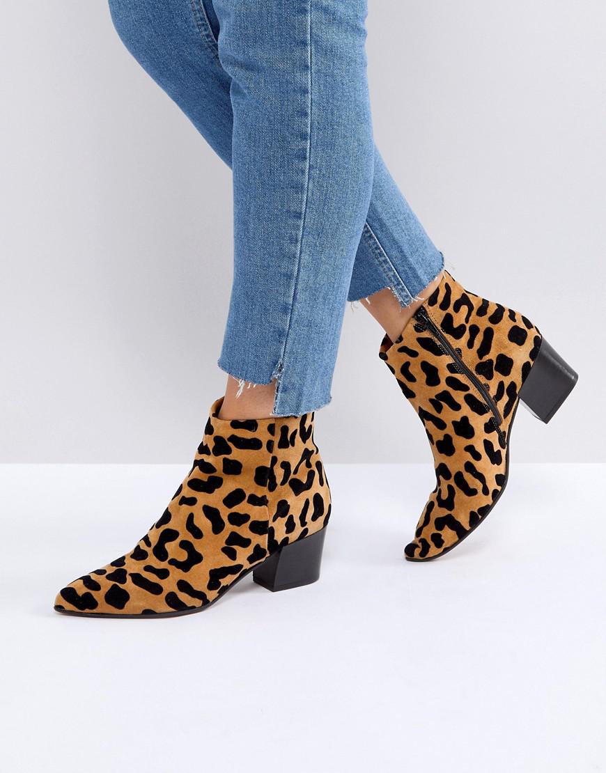 leopard print work boots