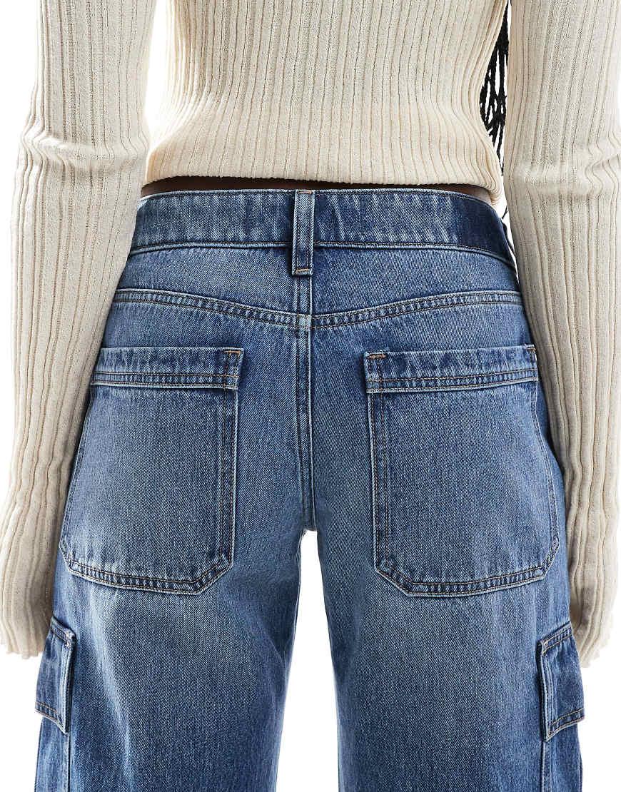 Jeans Cargo A Vita Bassa Lavaggio di Hollister in Blu | Lyst, image size:870x1110
