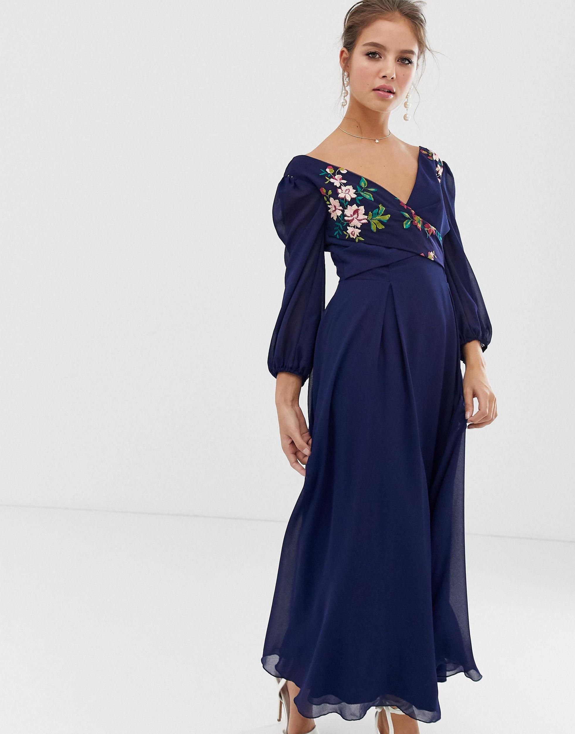 little mistress navy floral dress