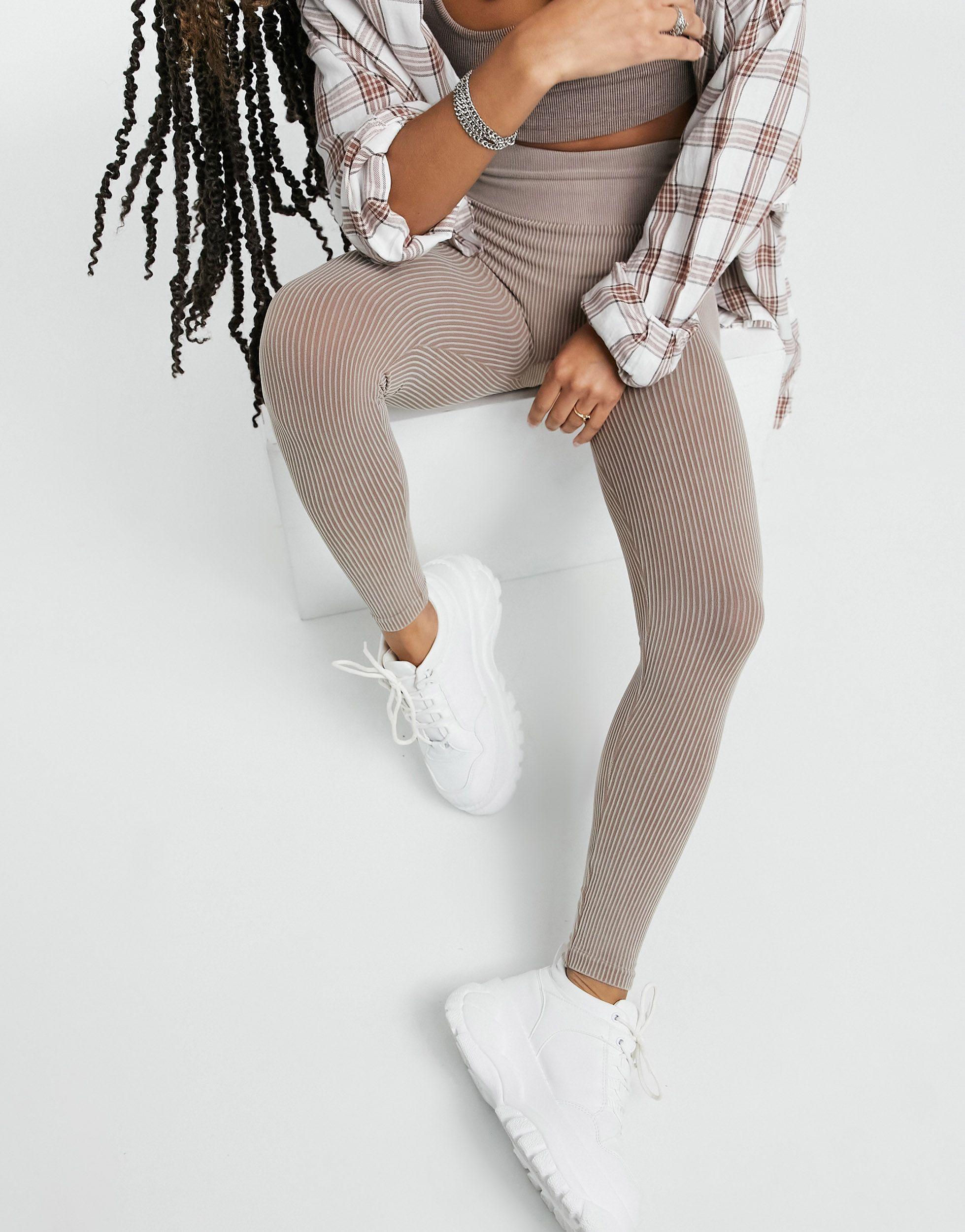 Pull\u0026Bear Ribbed Yoga leggings Co-ord 