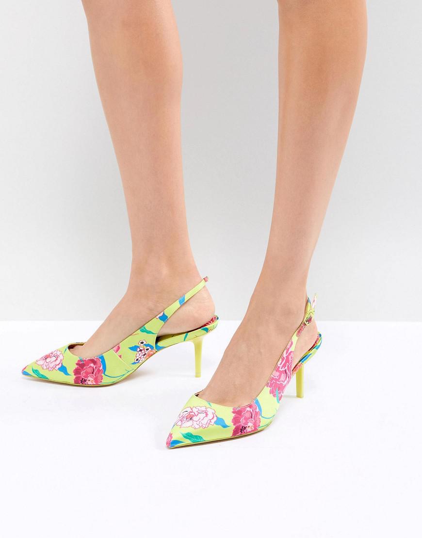 ALDO Leather Sling Back Shoe In Bright Floral in Green - Lyst