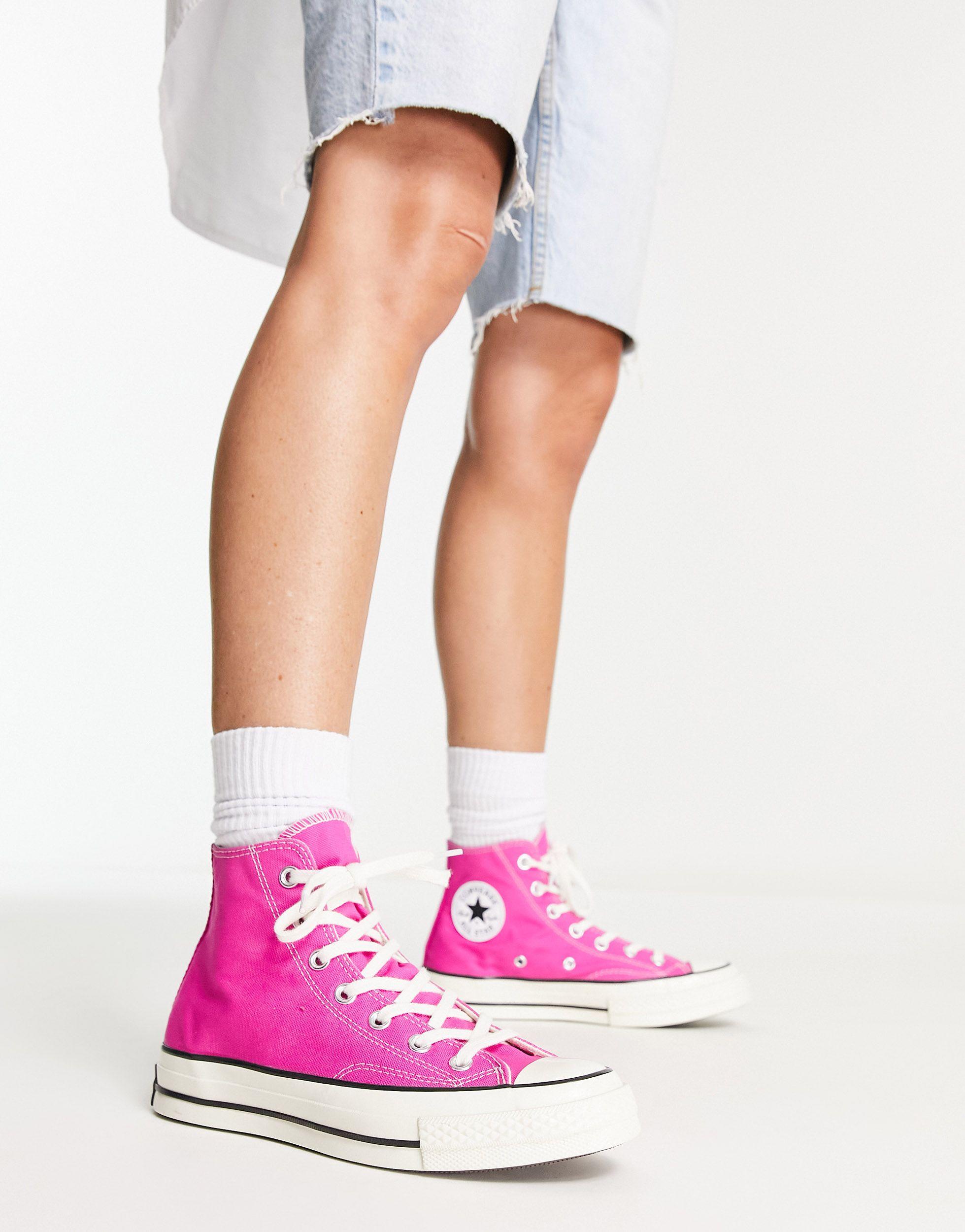 Converse Chuck 70 Hi Sneakers in Pink | Lyst