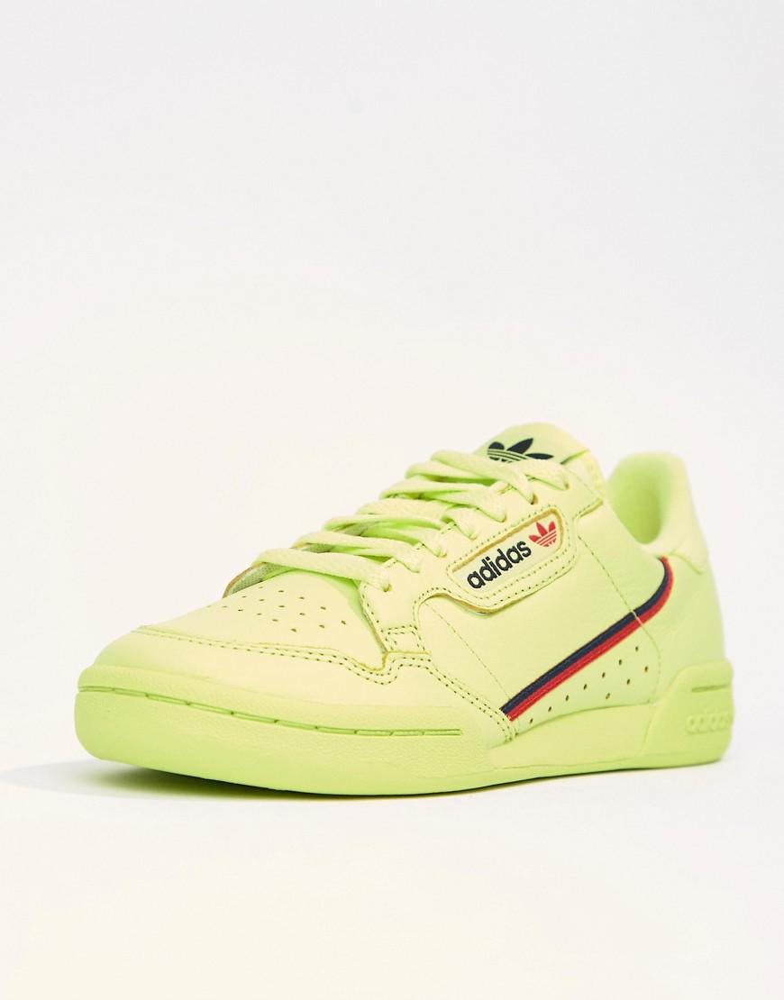 adidas continental 80 frozen yellow