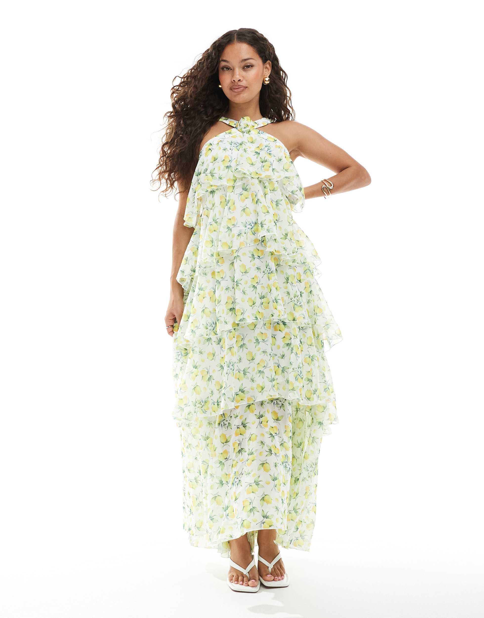 green emerald velvet dress White Printed Midaxi Dress