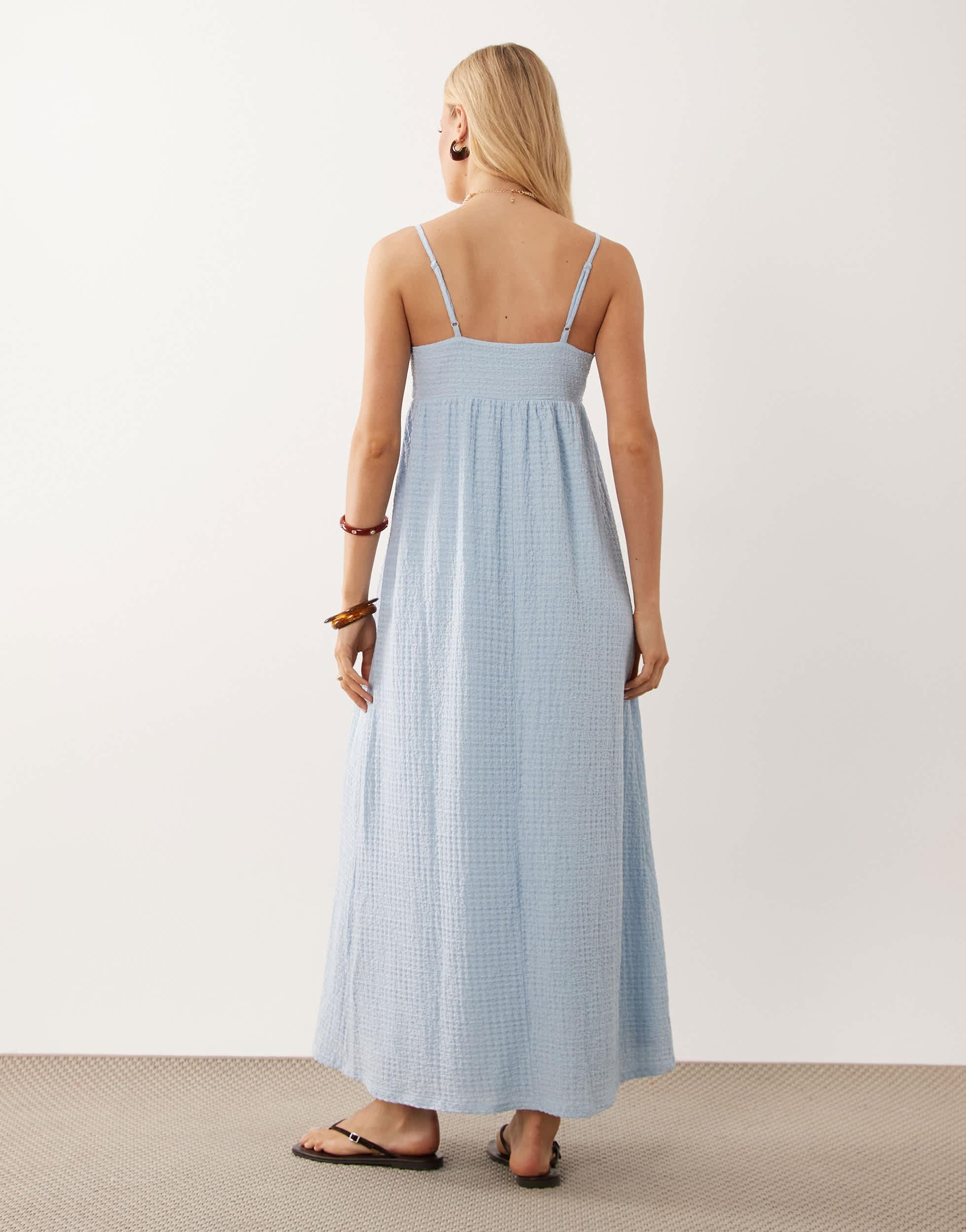 blue porcelain maxi dress Porcelain Petals Maxi Dress