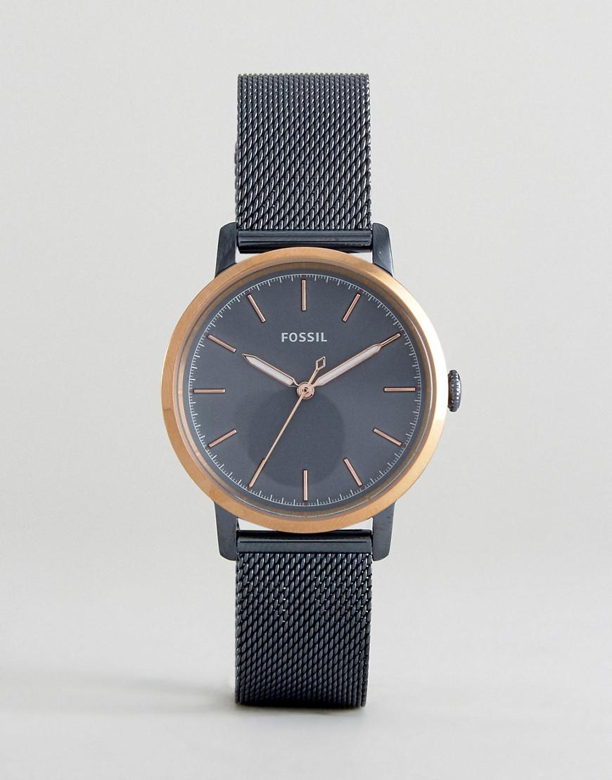 Fossil Es4312 Neely Mesh Watch In Blue 