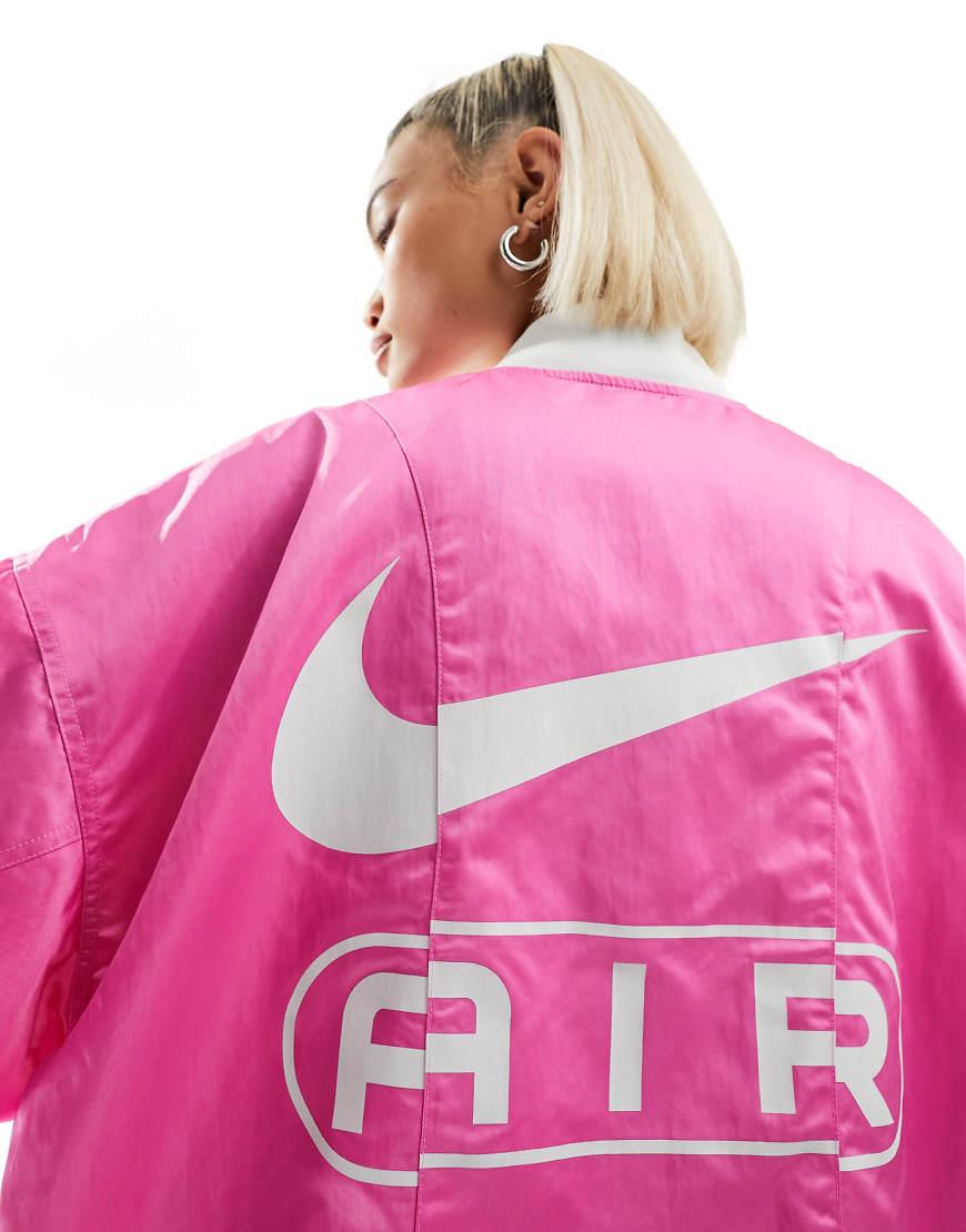 Pink jacket nike sale
