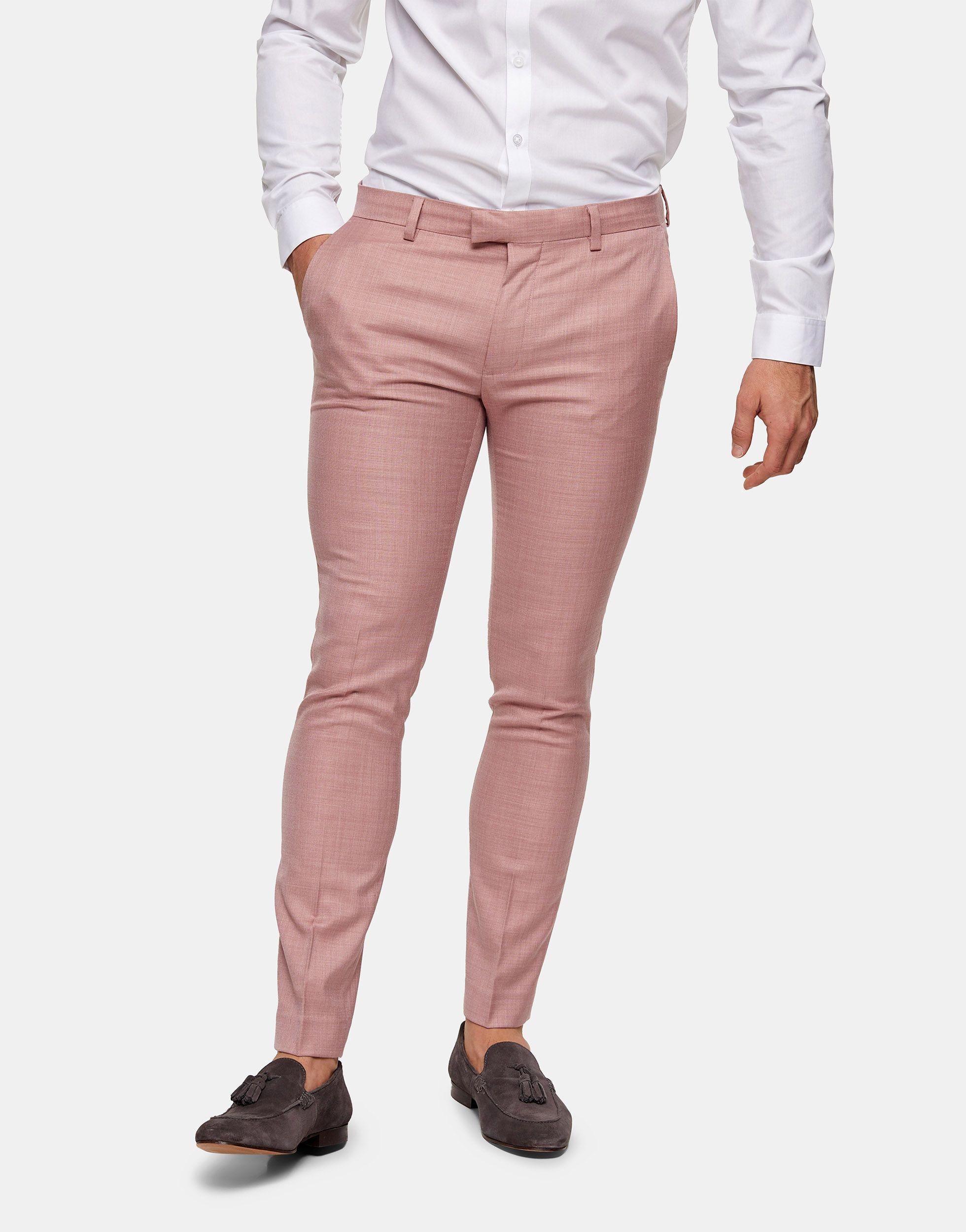 TOPMAN Super Skinny Suit Trousers in Pink for Men | Lyst