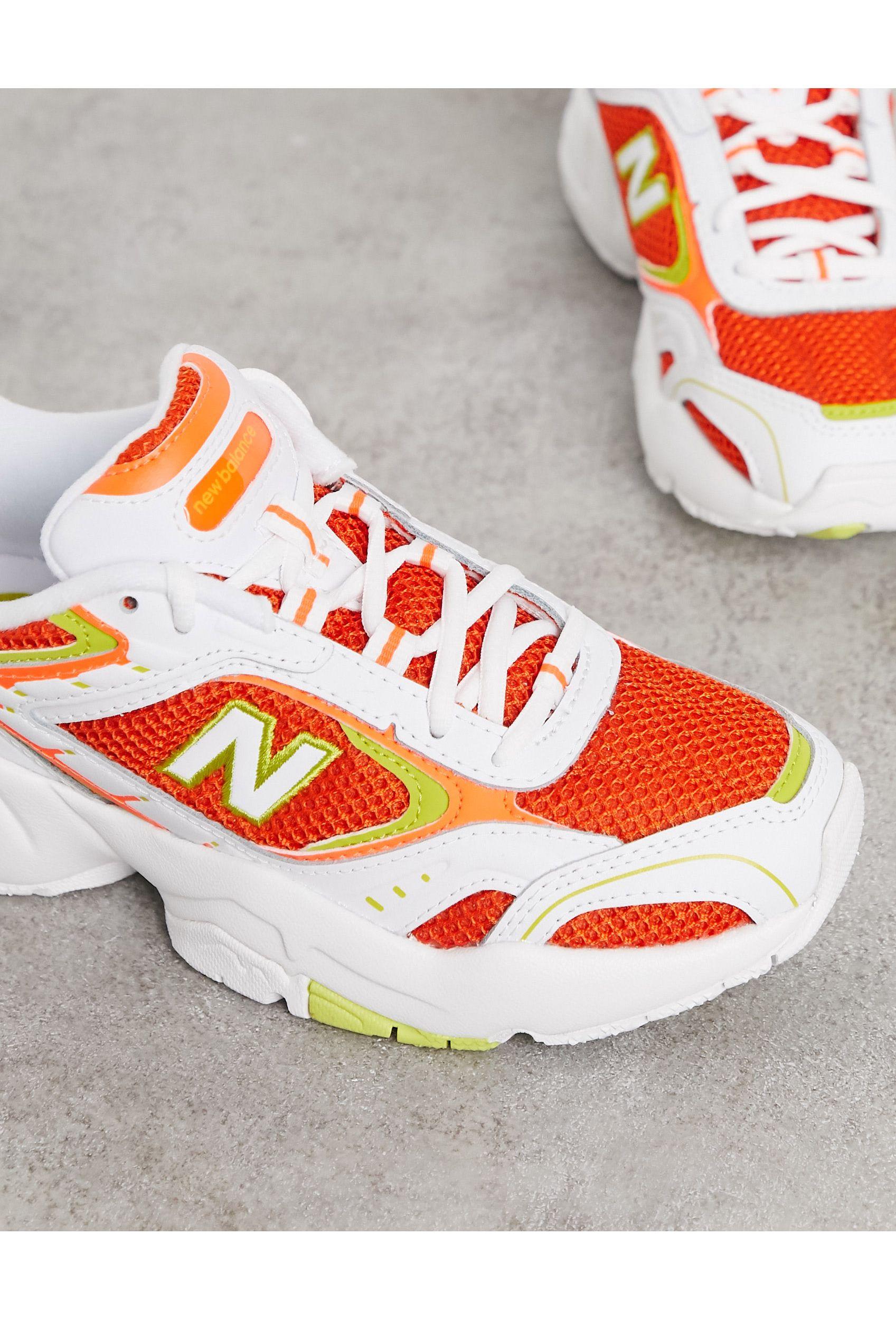 New Balance 452 In Trainers White And Orange | Lyst