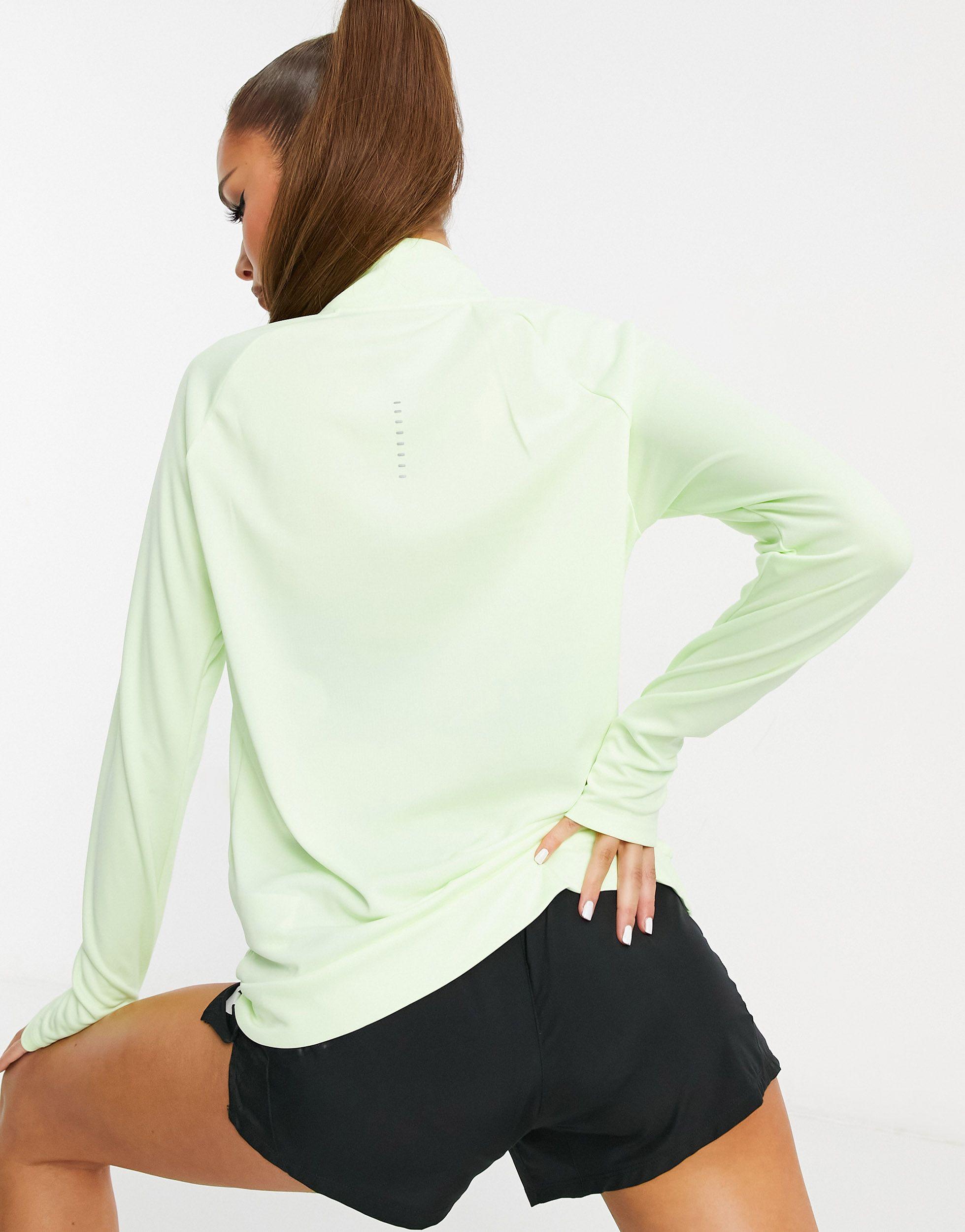Nike Pacer Half Zip Top in Green | Lyst UK