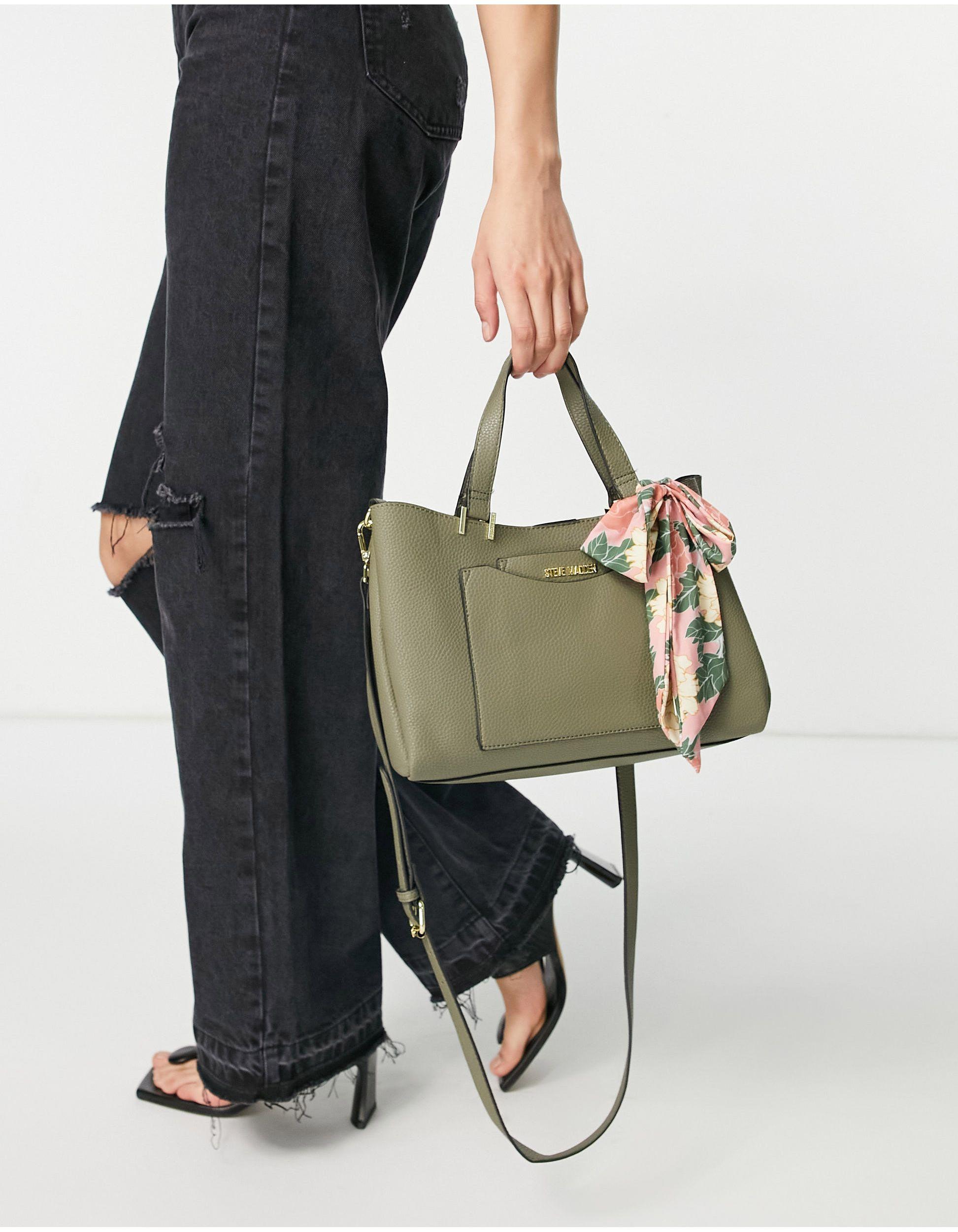 Steve Madden Parker Tote Bag With Scarf Tie in Green Lyst UK