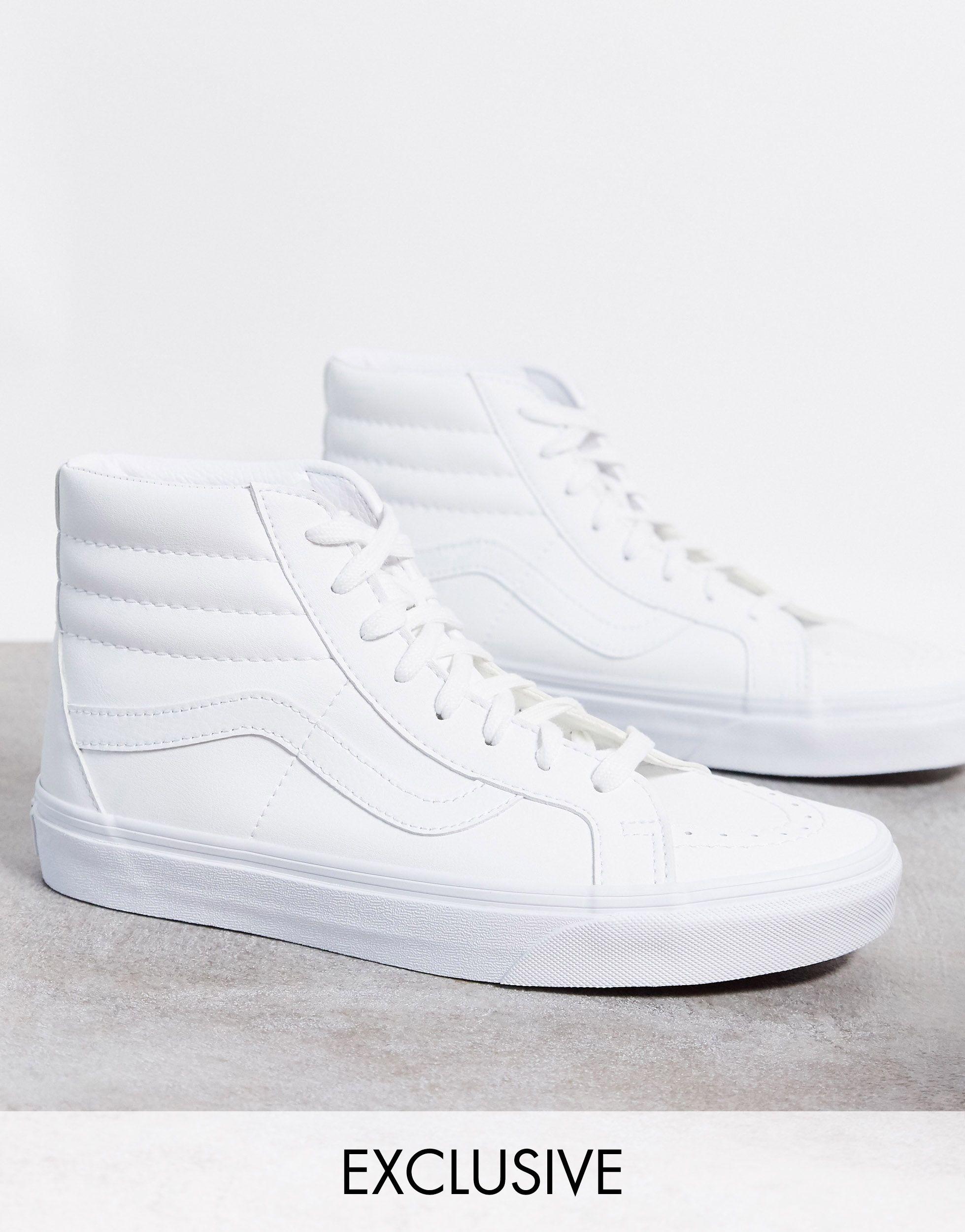 womens vans sk8 hi white