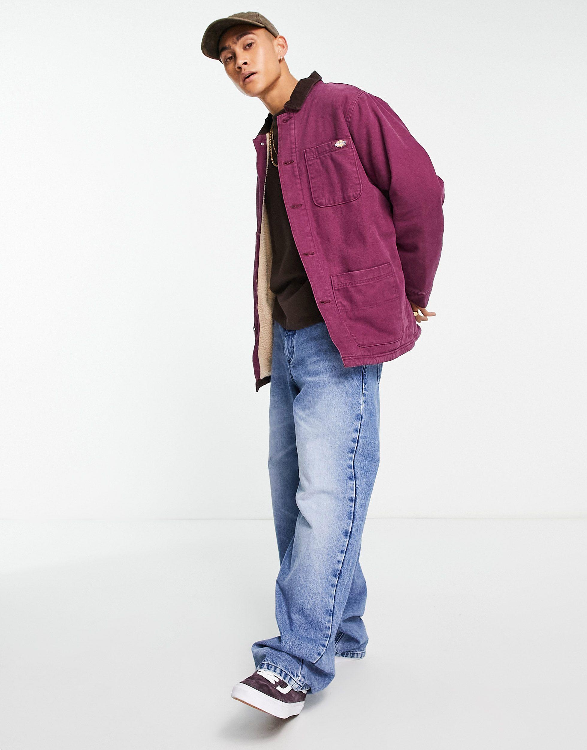 Dickies Duck Canvas Chore Jacket in Purple for Men | Lyst