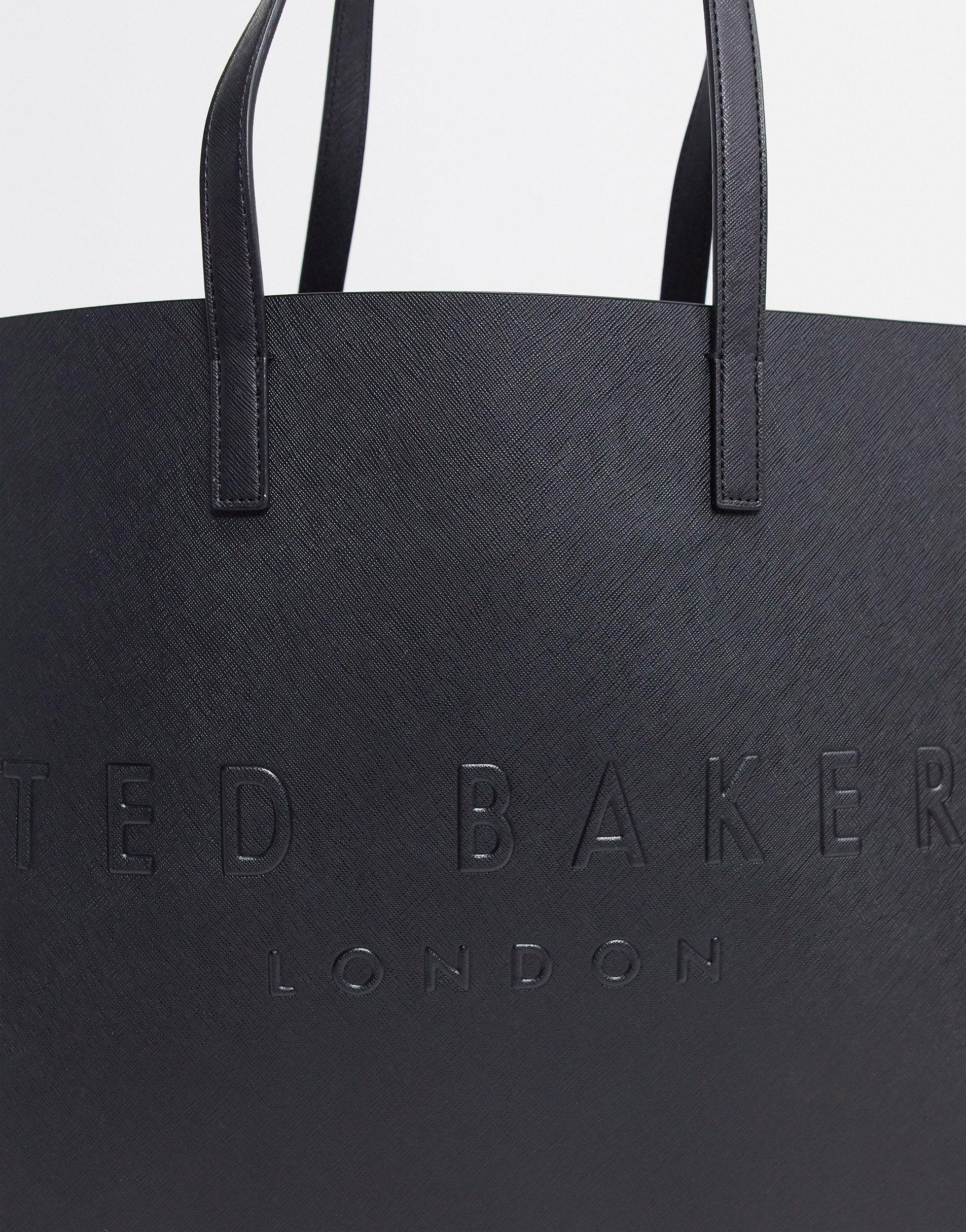 Ted Baker Sukicon Crosshatch East West Large Icon Bag in Black