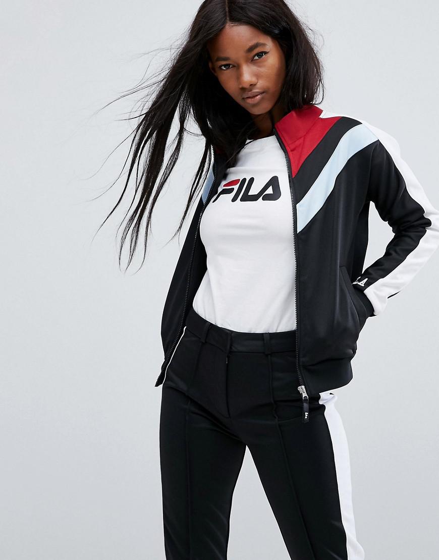Lyst - Fila Zip Through Tracksuit Jacket With Colourblock Contrasts Co ...