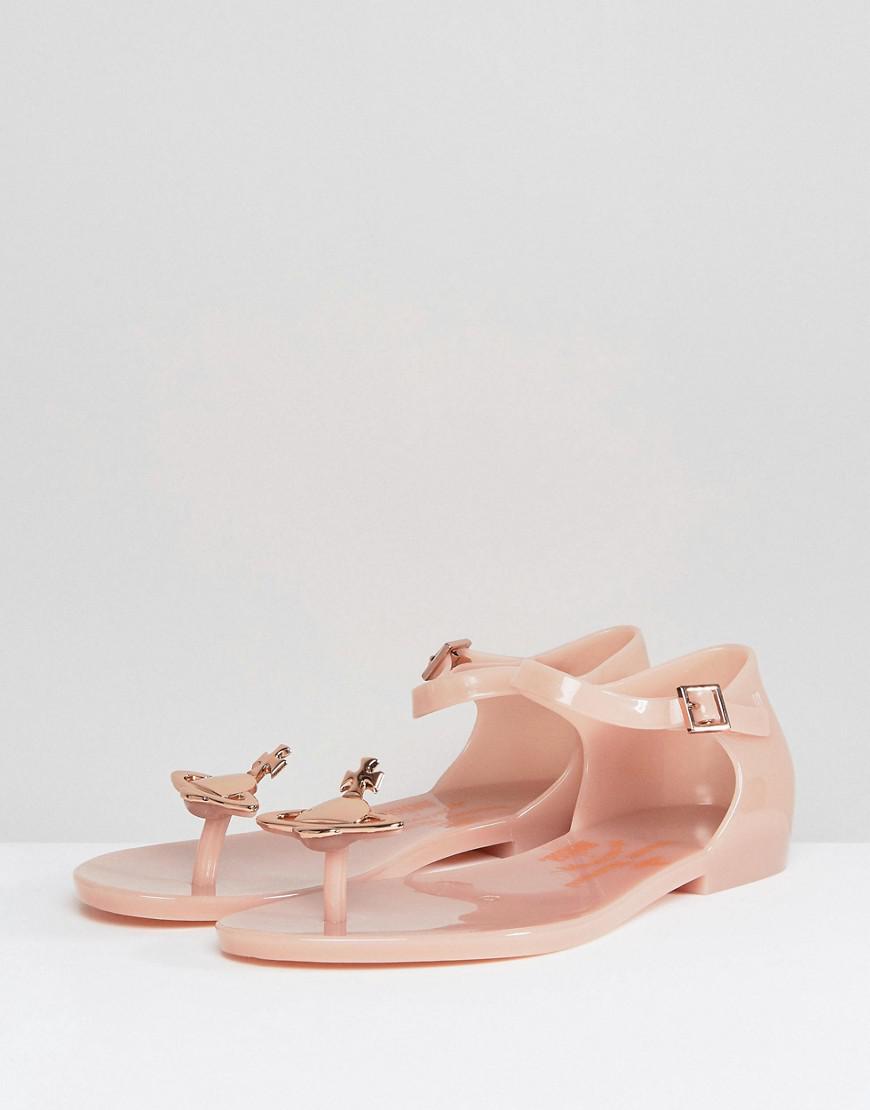 Melissa + Vivienne Westwood Anglomania Rubber Honey Pink Orb Flat Sandals |  Lyst