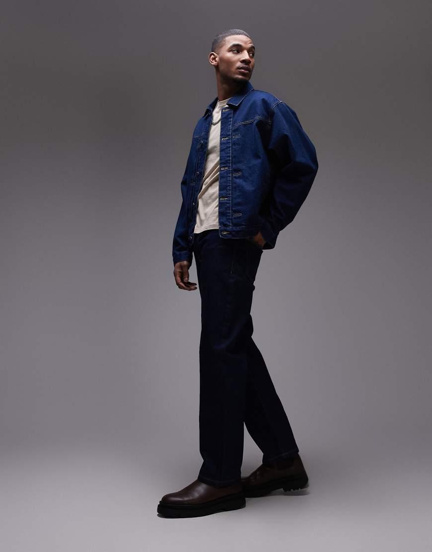 TOPMAN Denim Jacket in Blue for Men Lyst UK