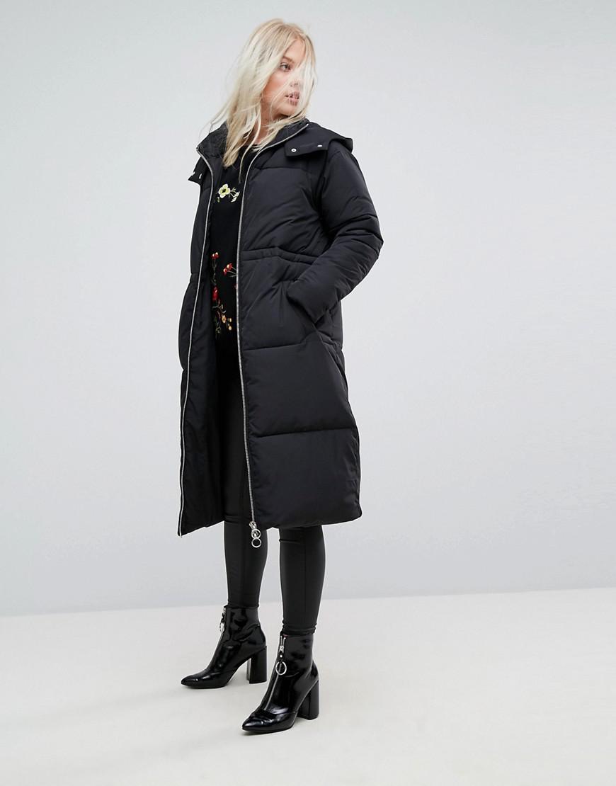 Miss Selfridge Longline Padded Coat 
