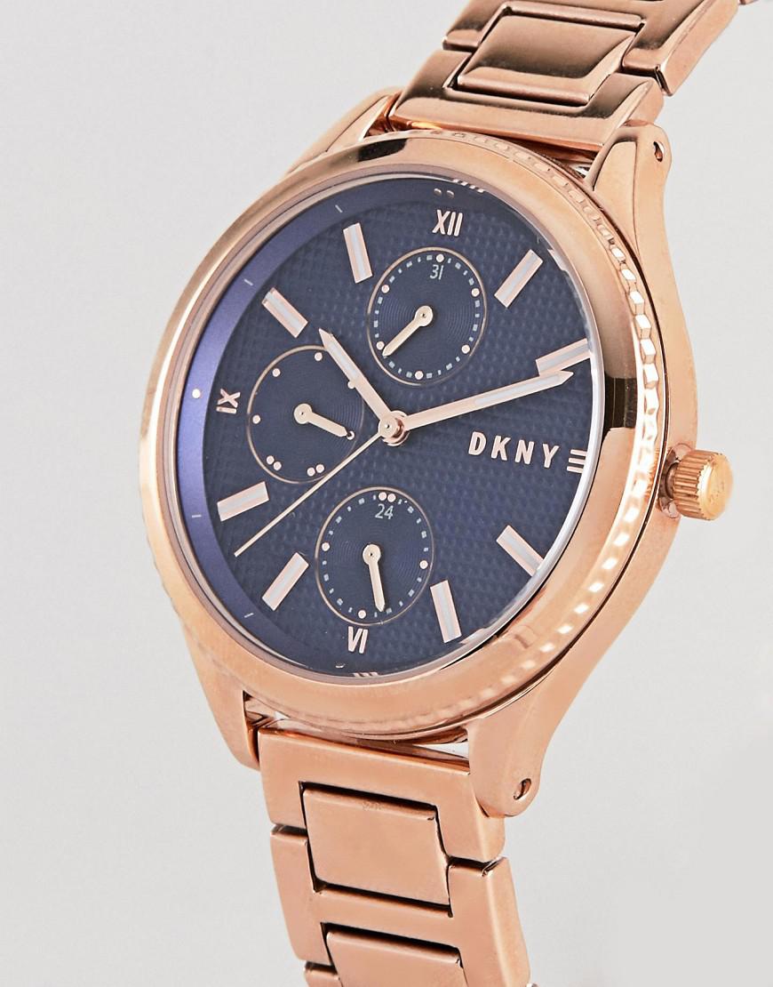 DKNY Ny2661 Ladies Rose Gold Chronograph Watch With Blue Dial in Pink for  Men | Lyst