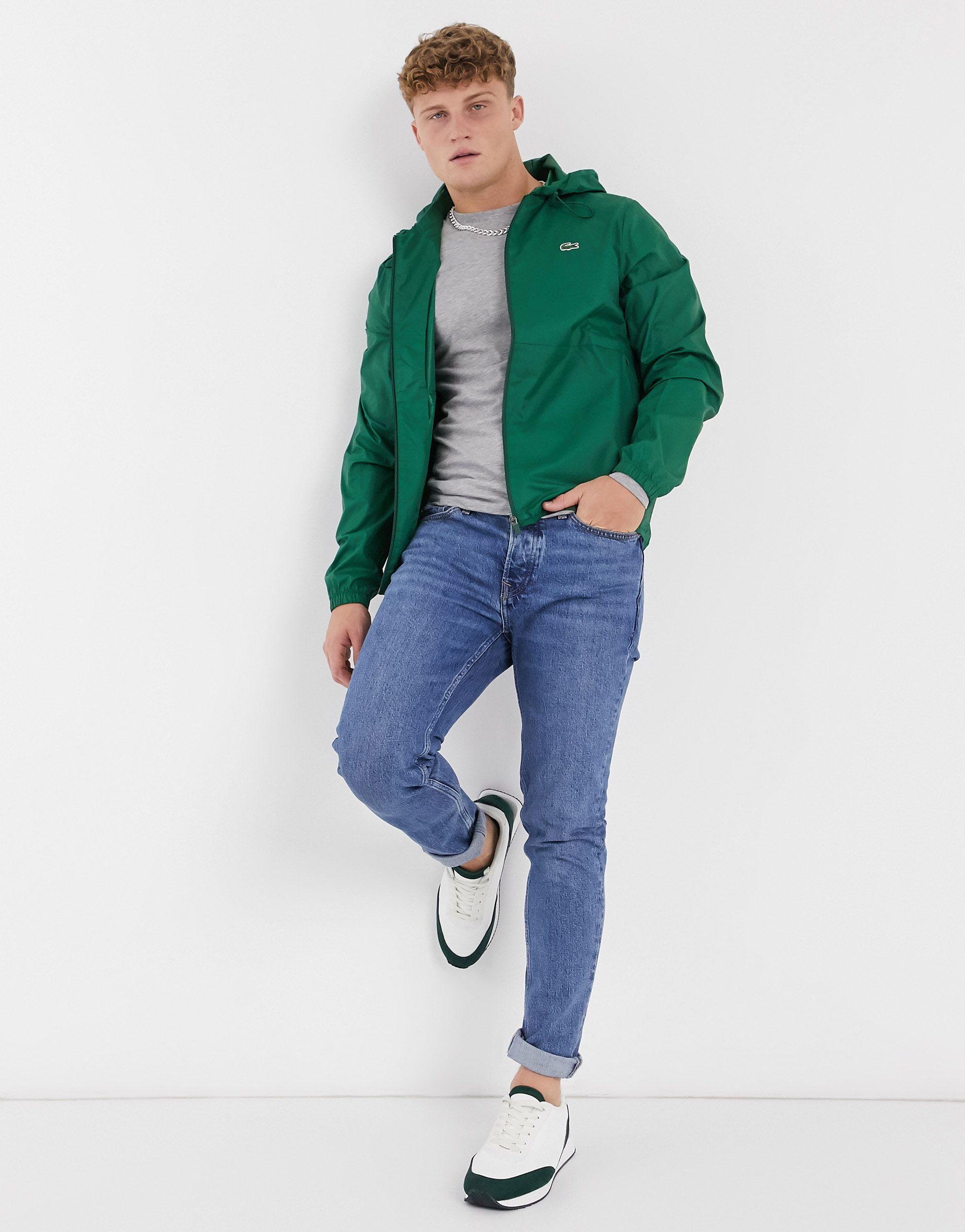 Giacca a vento verde con zip da Uomo di Lacoste in Verde | Lyst