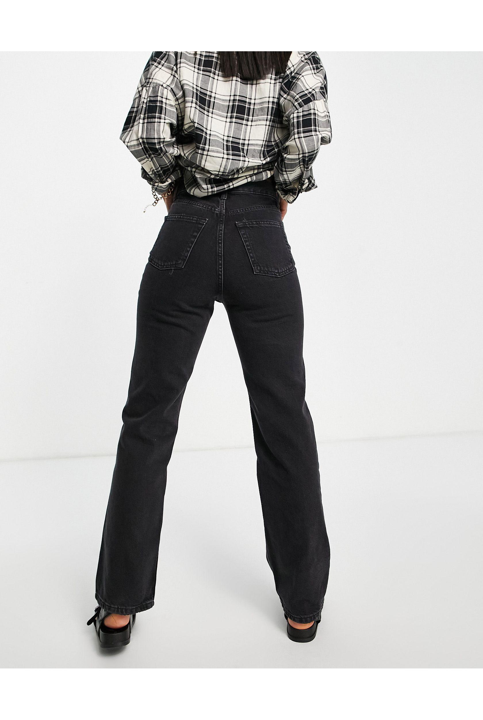 TOPSHOP Denim Kort Jeans in Black | Lyst