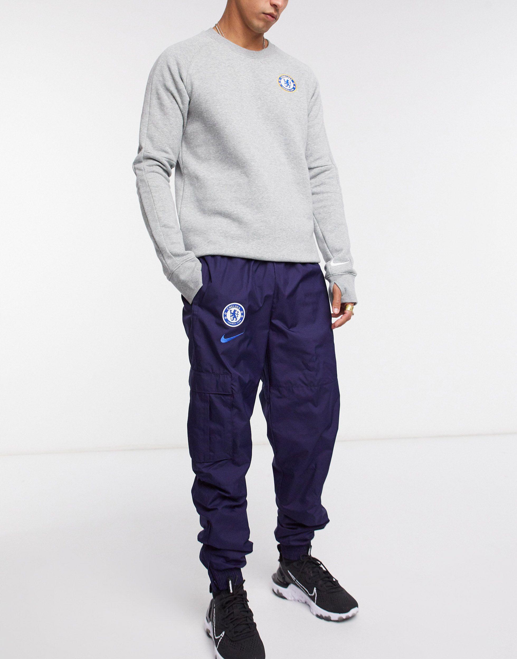 Nike Football – Chelsea FC – Cargo-Jogginghose in Blau für Herren