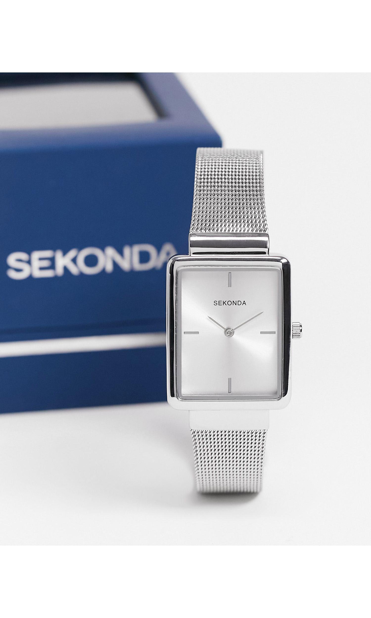 silver sekonda watch