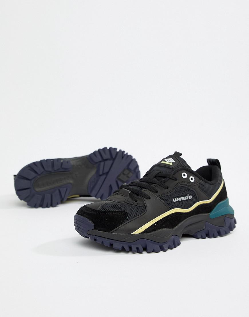 Umbro Leather Bumpy Sneakers in Black - Lyst
