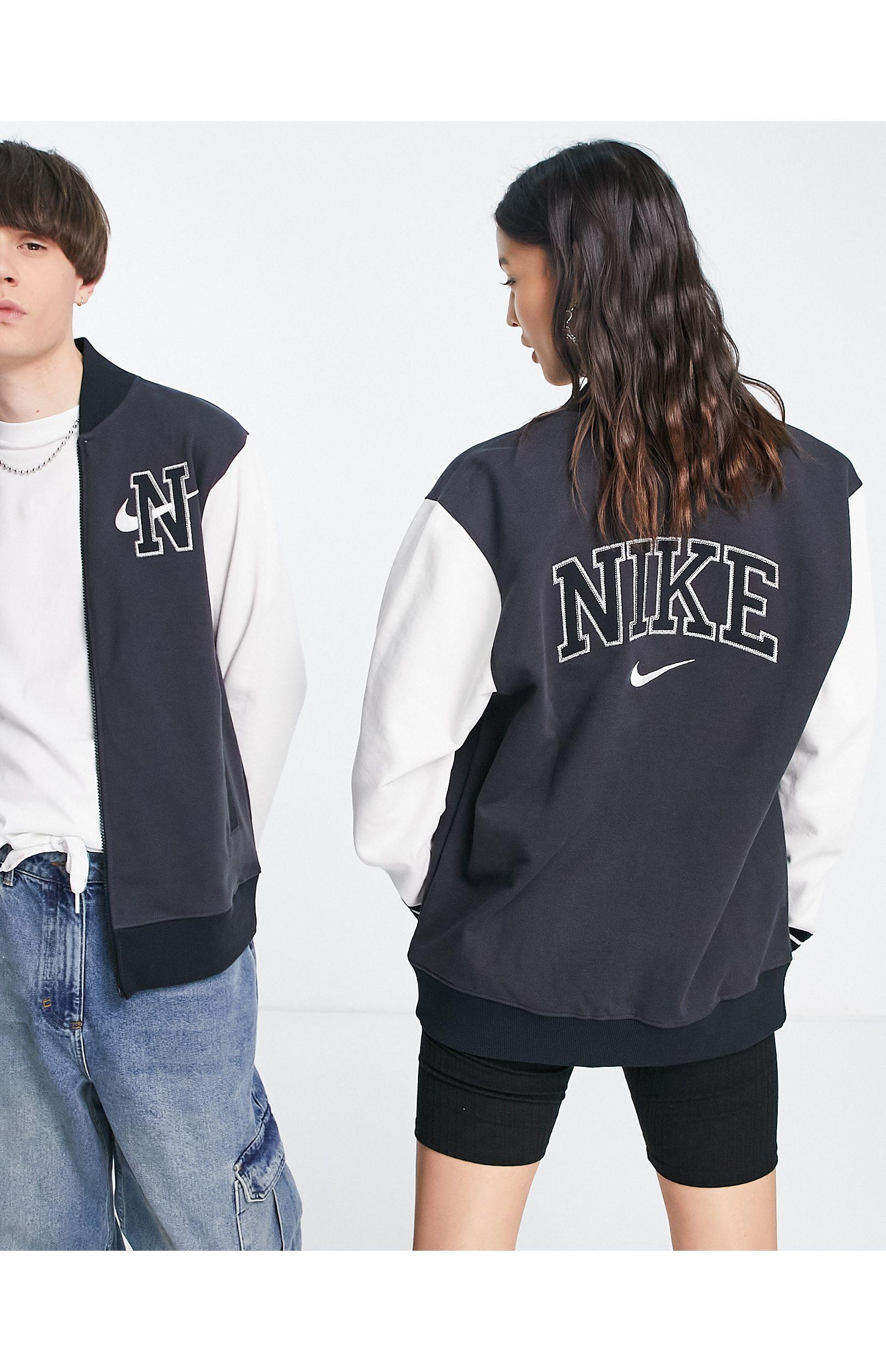 Nike – unisex – jacke im retro-college-look in Schwarz Lyst DE