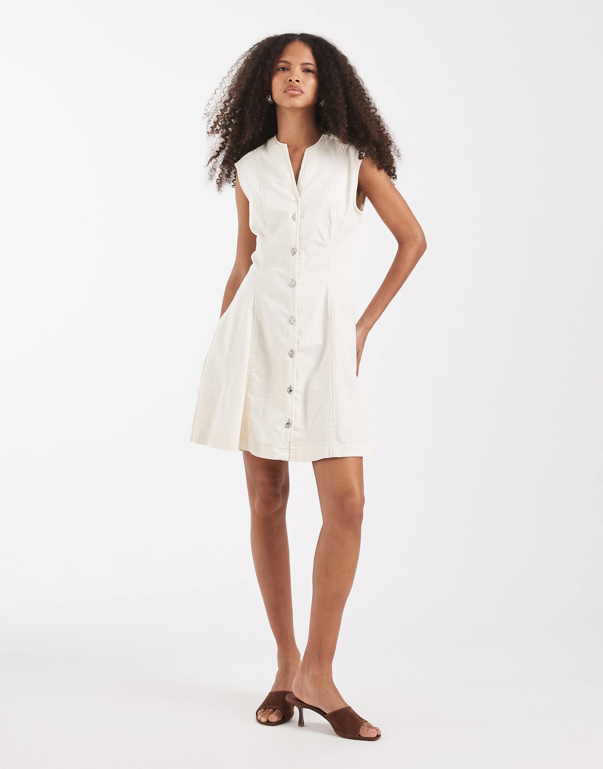 only short dress ONLY - Halterneck Satin Mini Dress - Women - Polyester - 8 US